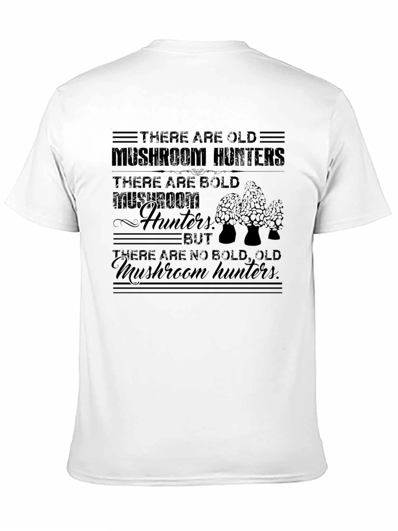 Black Mushroom Hunters T-Shirt - Old & Bold Joke Tee view 11