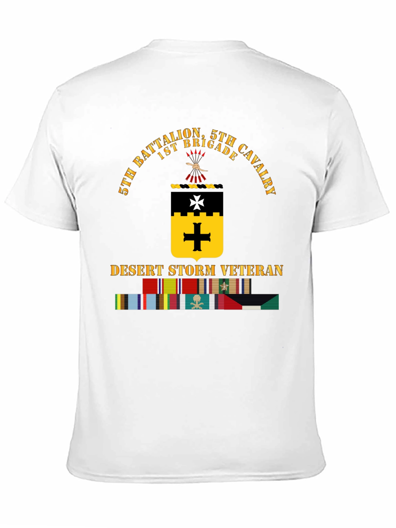 Black 5th Battalion Desert Storm Veteran T-Shirt view 11