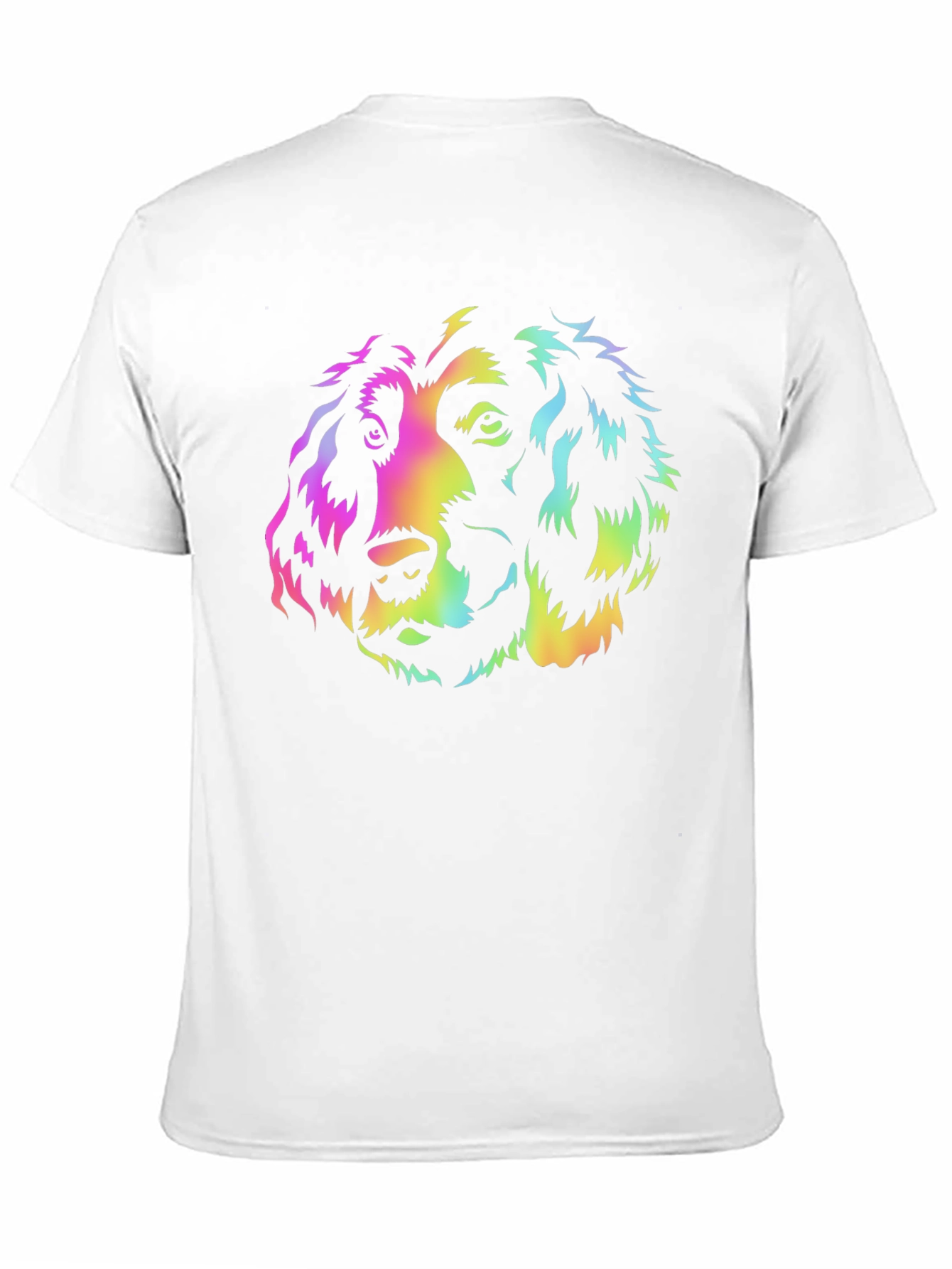 Black Rainbow Dog Graphic Black T-Shirt view 11