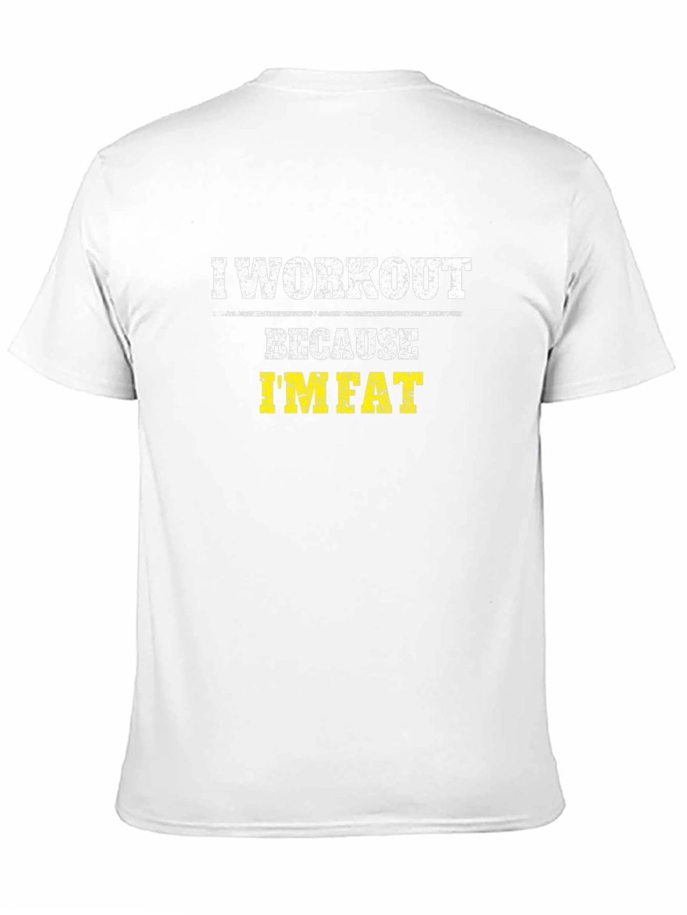 Black Workout Humor T-Shirt: I Workout Because I'm Fat view 11