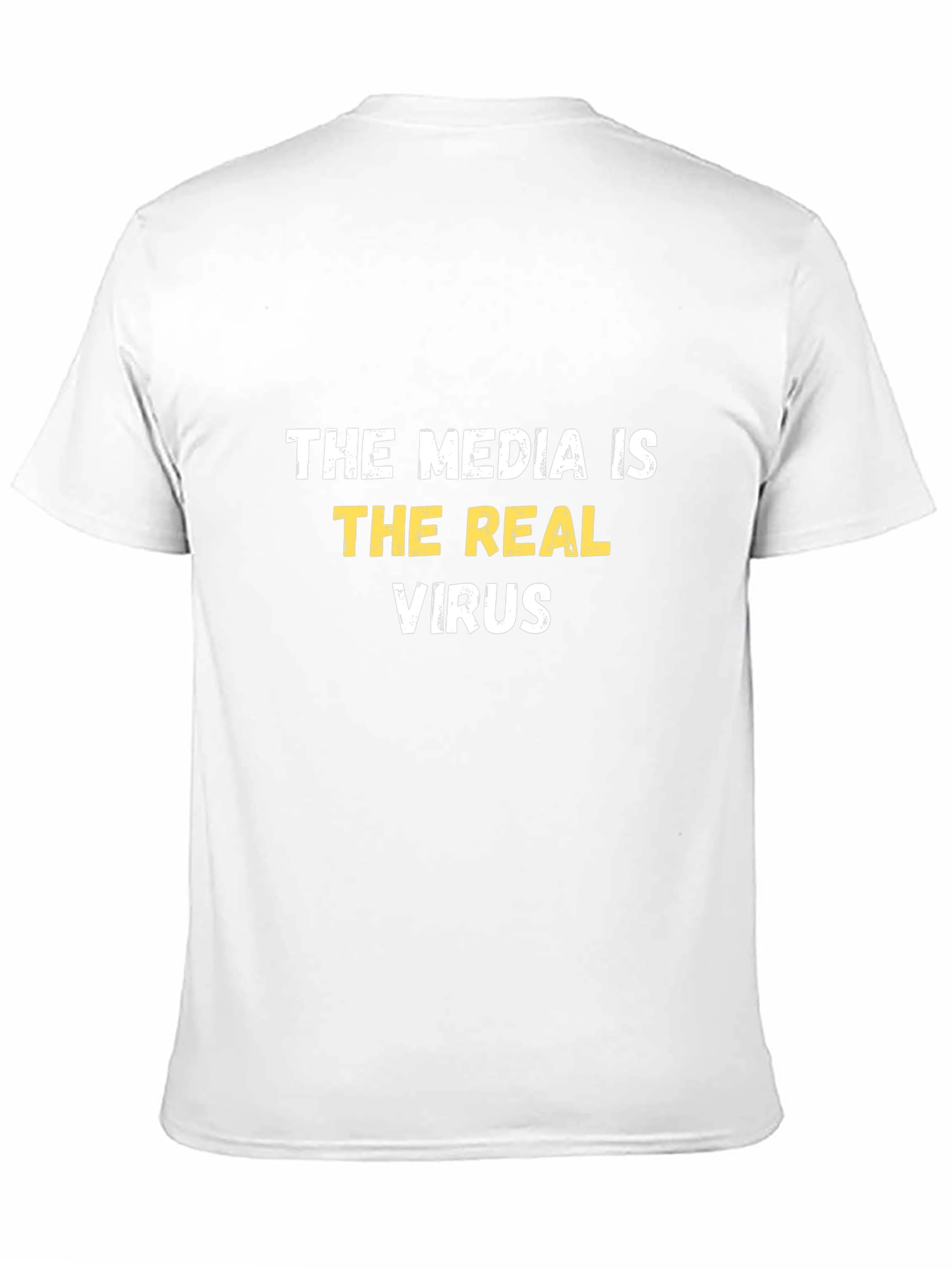 Black The Media is The Real Virus T-Shirt view 11