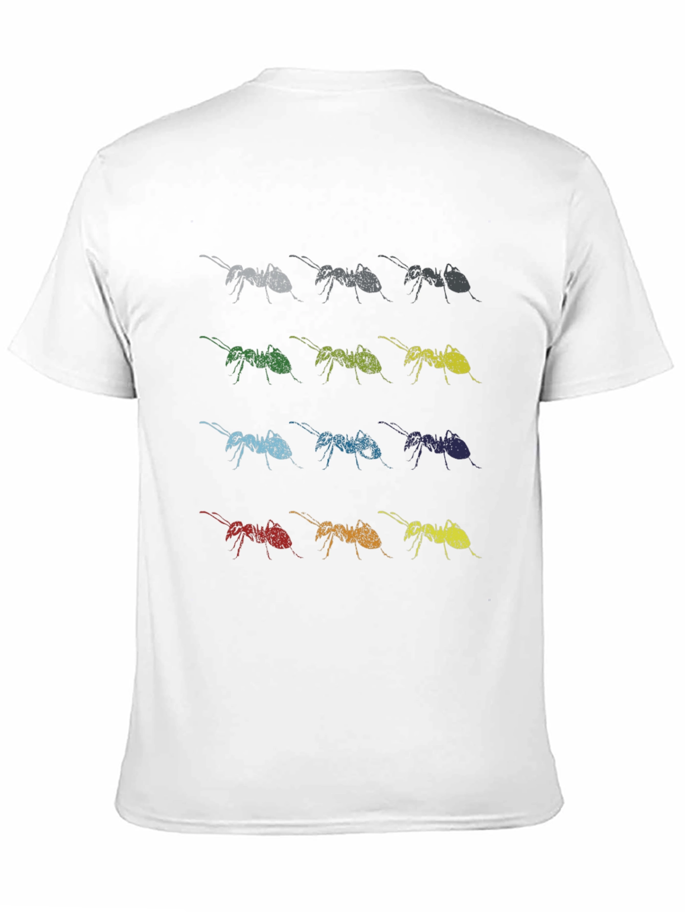 Black Ant Array Graphic Print Tee - Soft Cotton Blend view 11