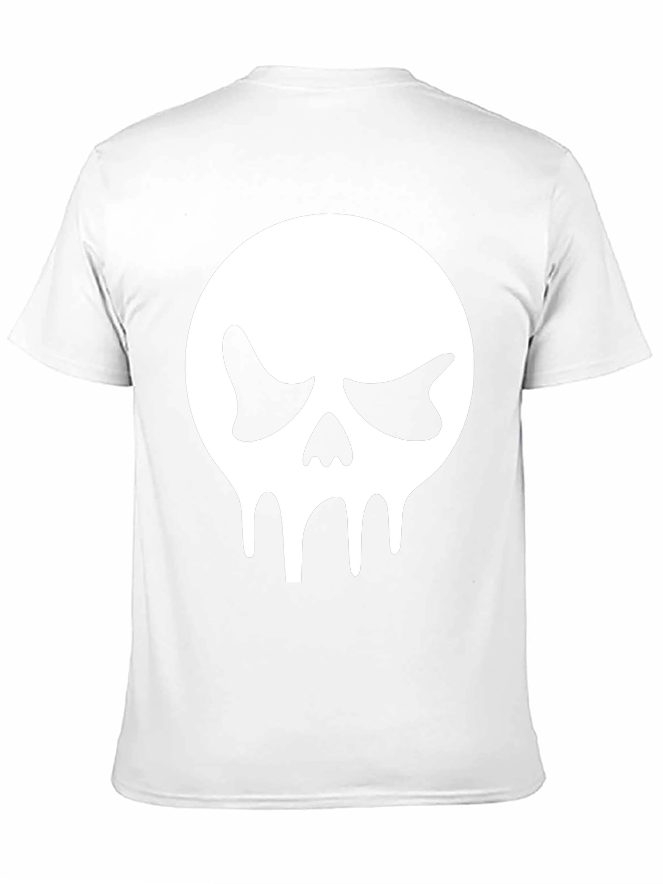 Black Skull Graphic Tee - Black Cotton T-Shirt view 11