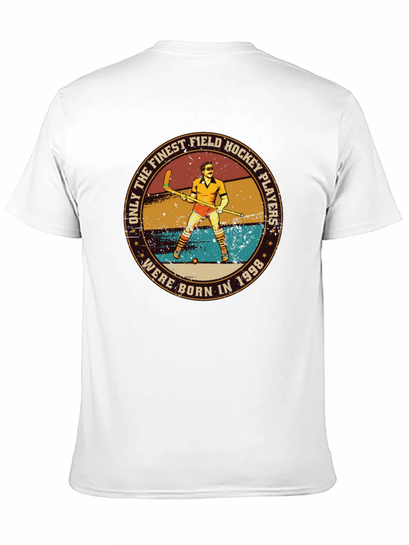 Black Field Hockey Player T-Shirt - Born in 1998 view 11