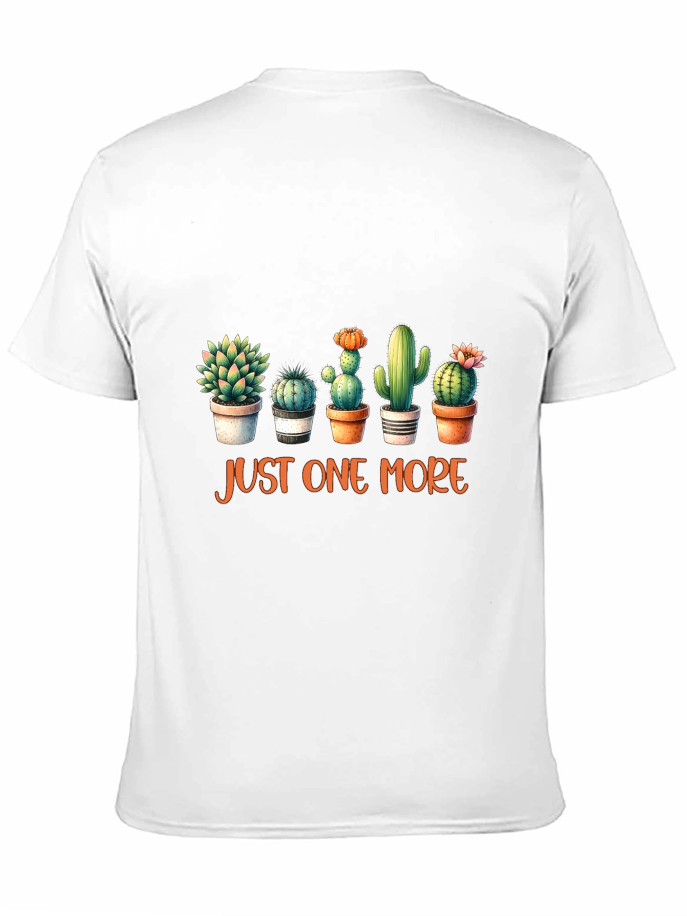 Black Cactus Lover Tee: Just One More Plant T-Shirt view 11