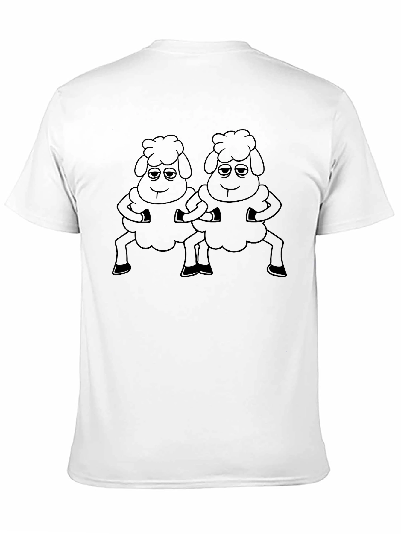 Black Funny Sheep T-Shirt - Black view 11