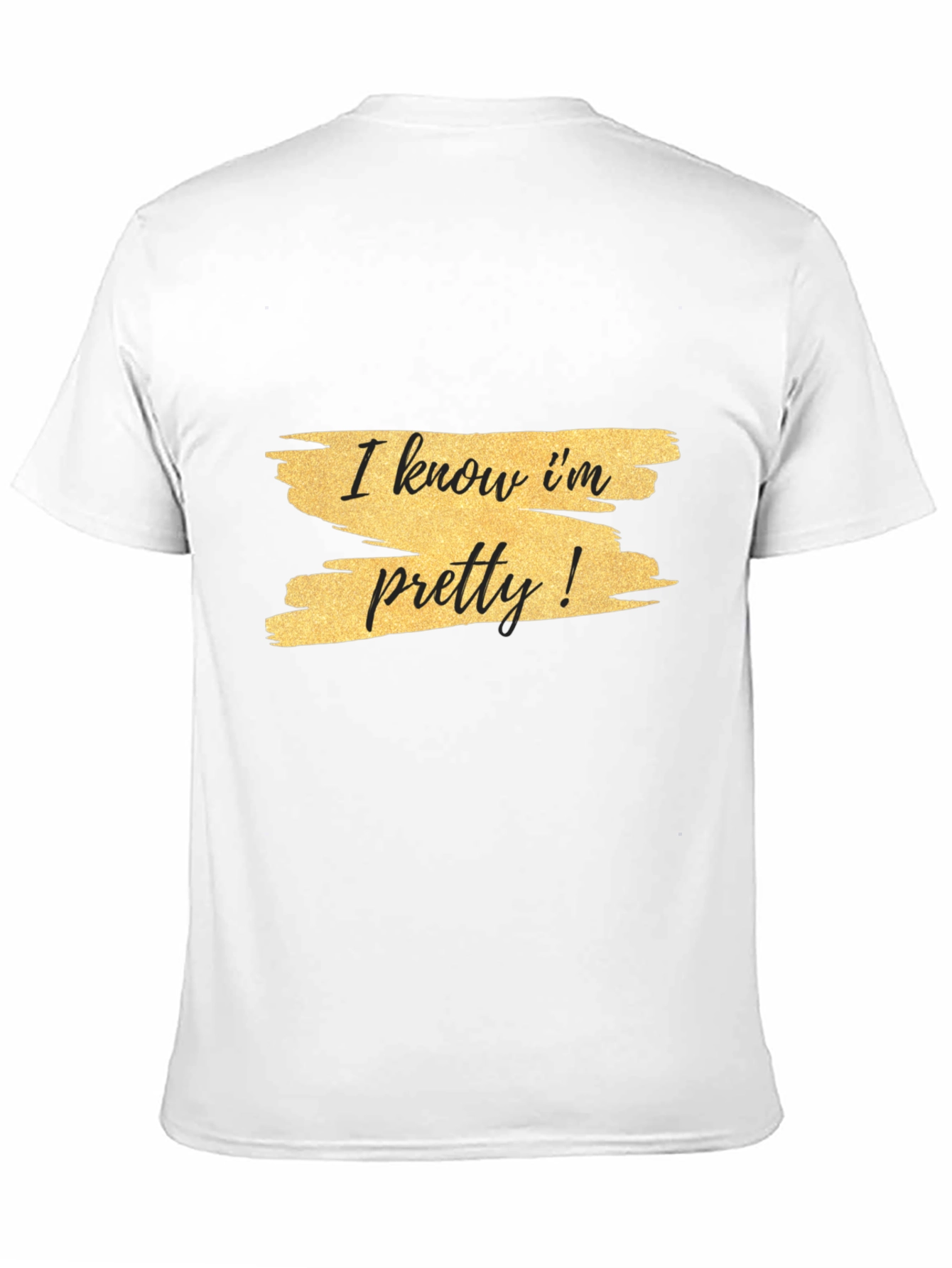 Black I Know I'm Pretty! Graphic Tee - Black view 11