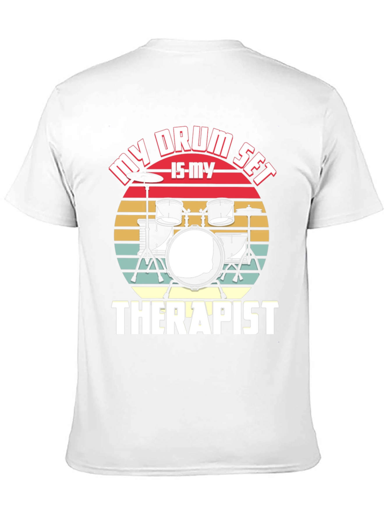 Black Drum Set Therapist Graphic Tee view 11