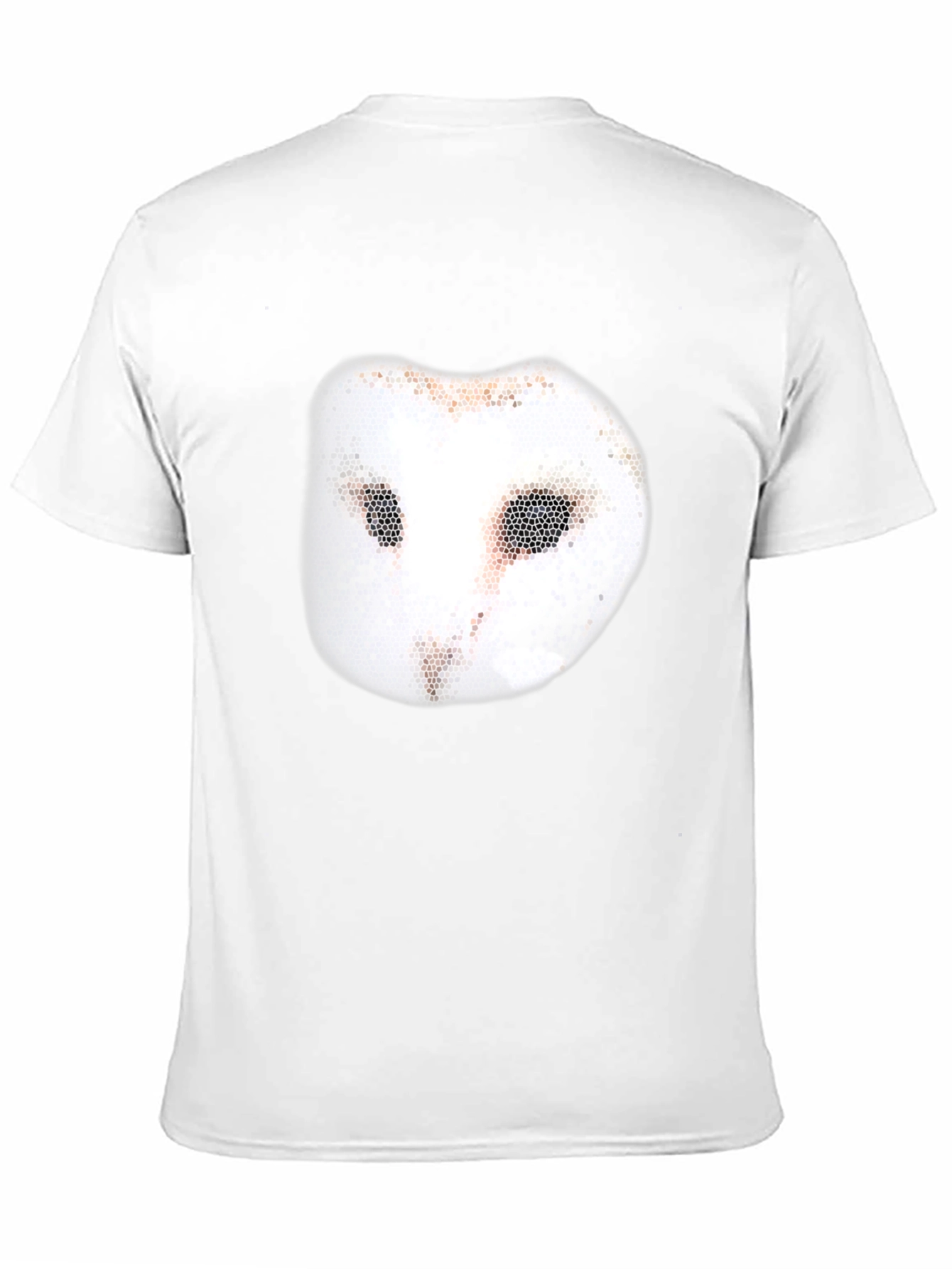 Black Unique Owl Mask Graphic Tee - Casual Black T-Shirt view 11