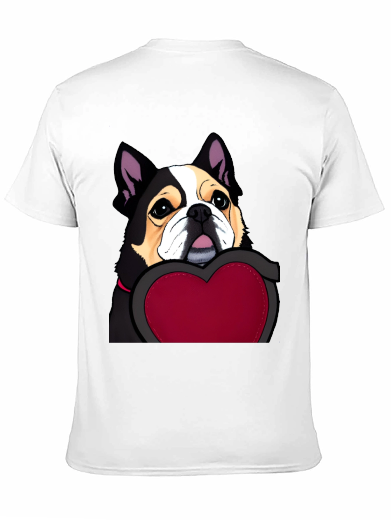 Black Dog with Heart Graphic Tee view 11