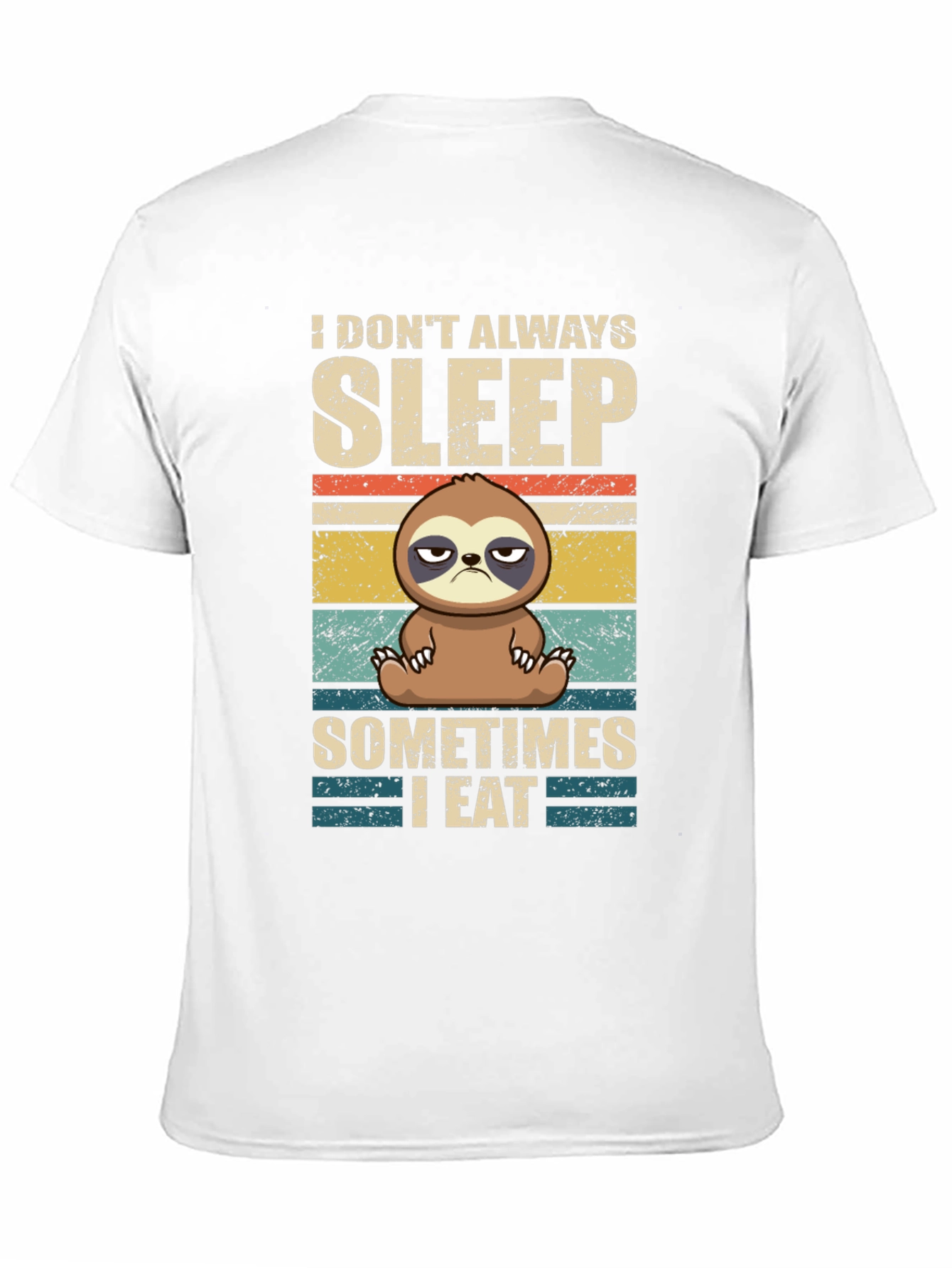 Black Funny Sloth T-Shirt - I Don't Always Sleep view 11