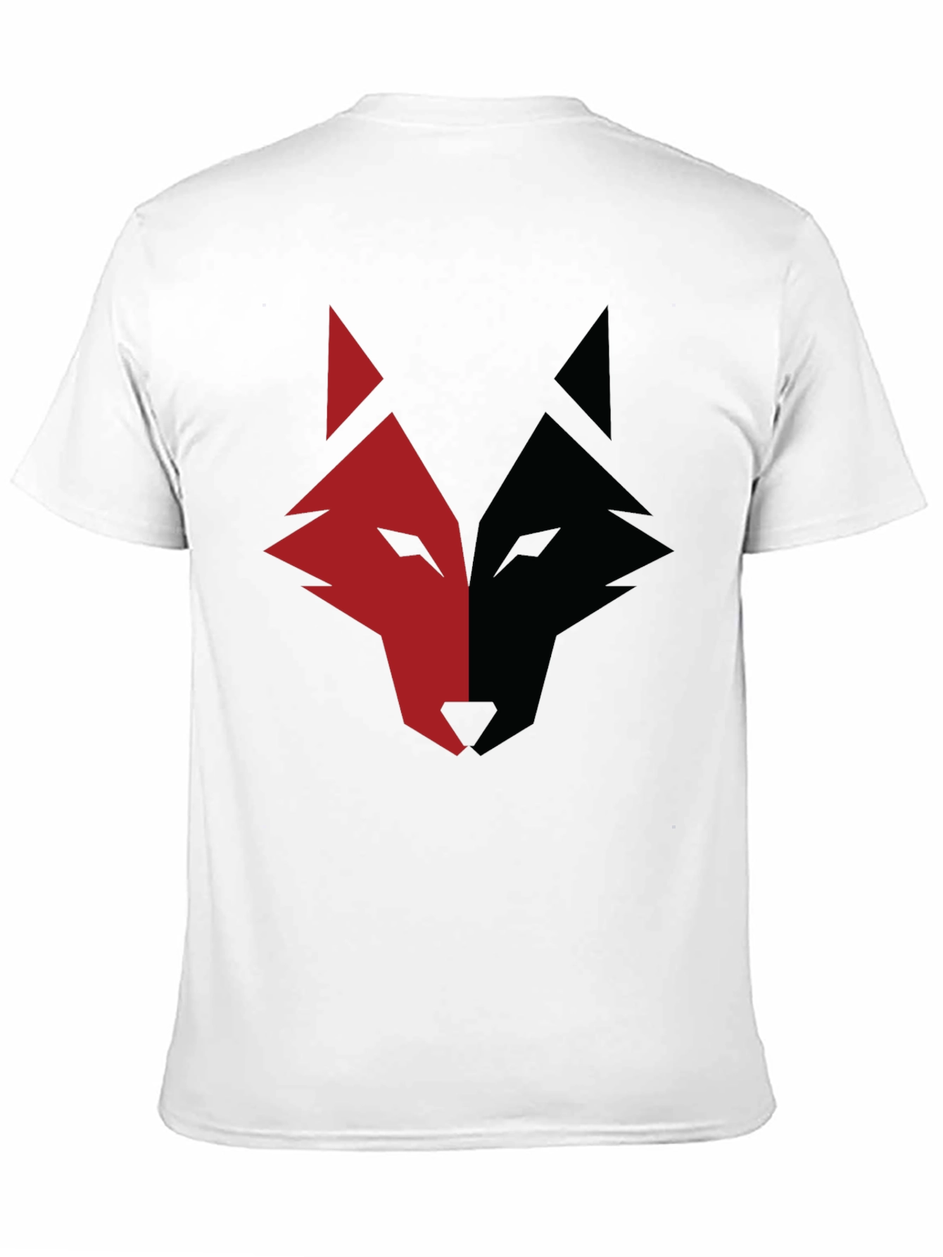 Black Red and Black Wolf Graphic Print T-Shirt view 11