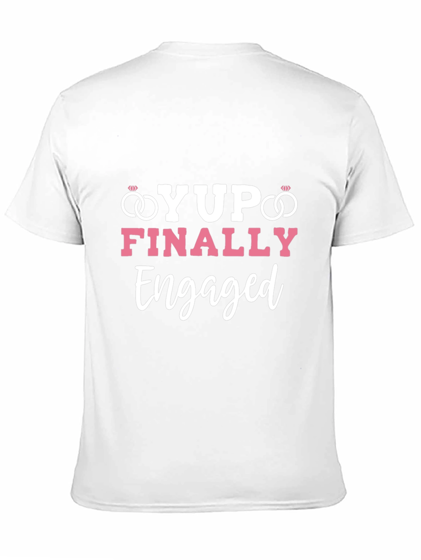 Black Yup! Finally Engaged T-Shirt view 11
