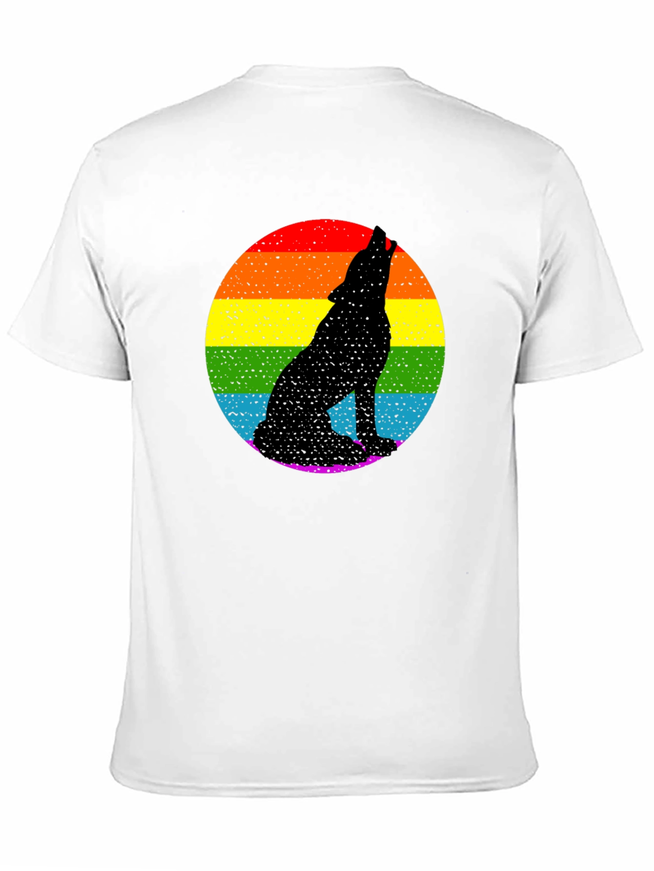 Black Rainbow Wolf Graphic Tee - Black Pride T-Shirt view 11