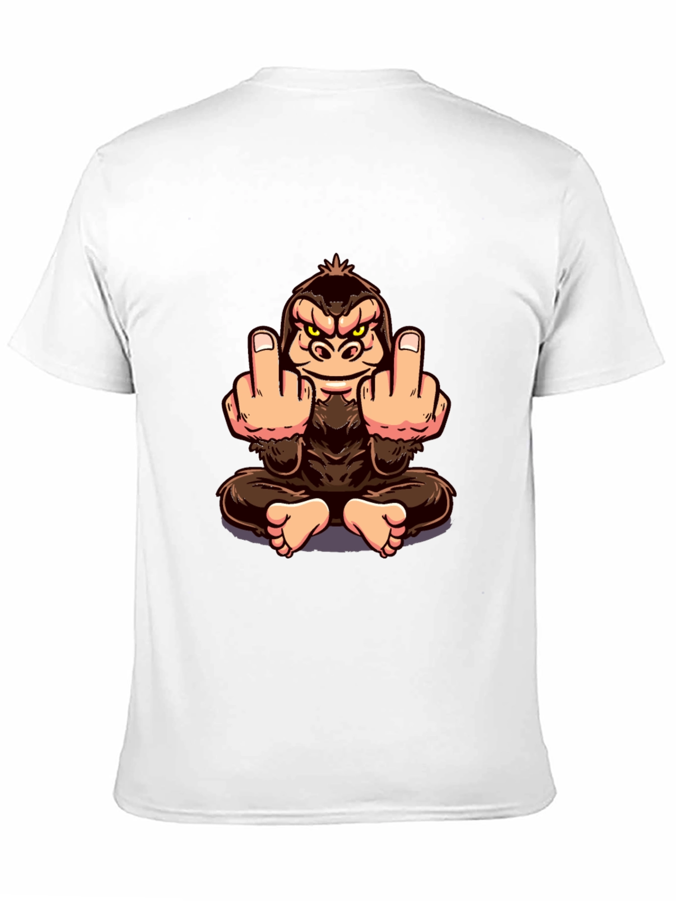 Black Rude Monkey Graphic Tee - Black Crew Neck T-Shirt view 11