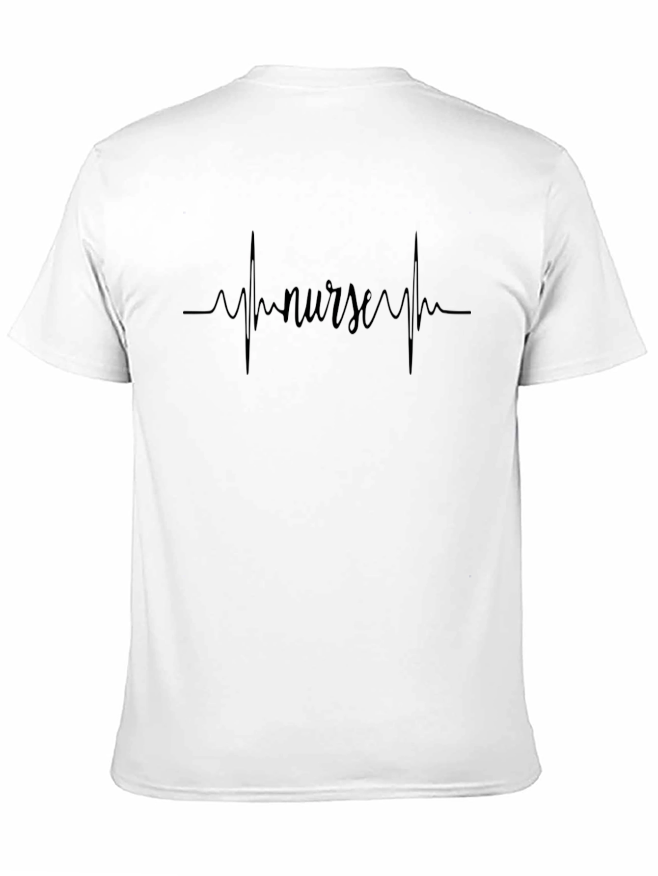 Black Nurse Heartbeat T-Shirt - Black view 11