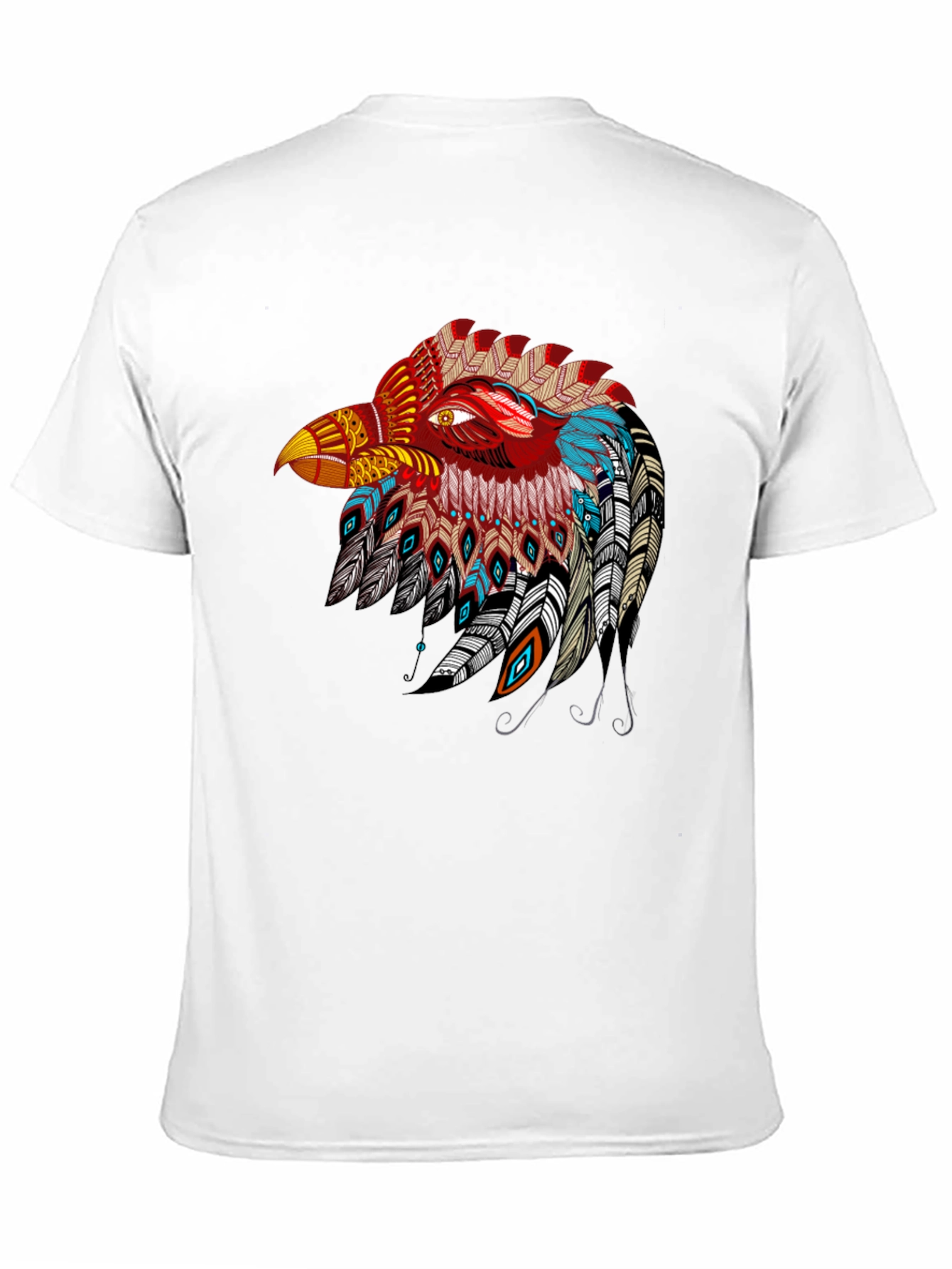 Black Tribal Eagle Graphic Black T-Shirt view 11