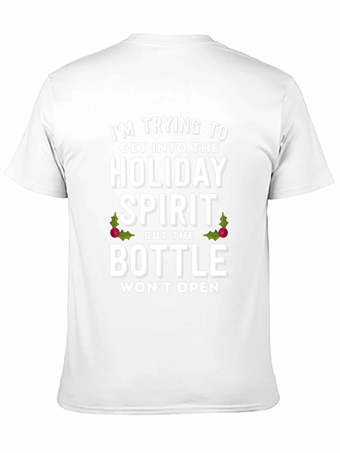 Black Holiday Spirit T-Shirt: Funny Christmas Graphic Tee view 11
