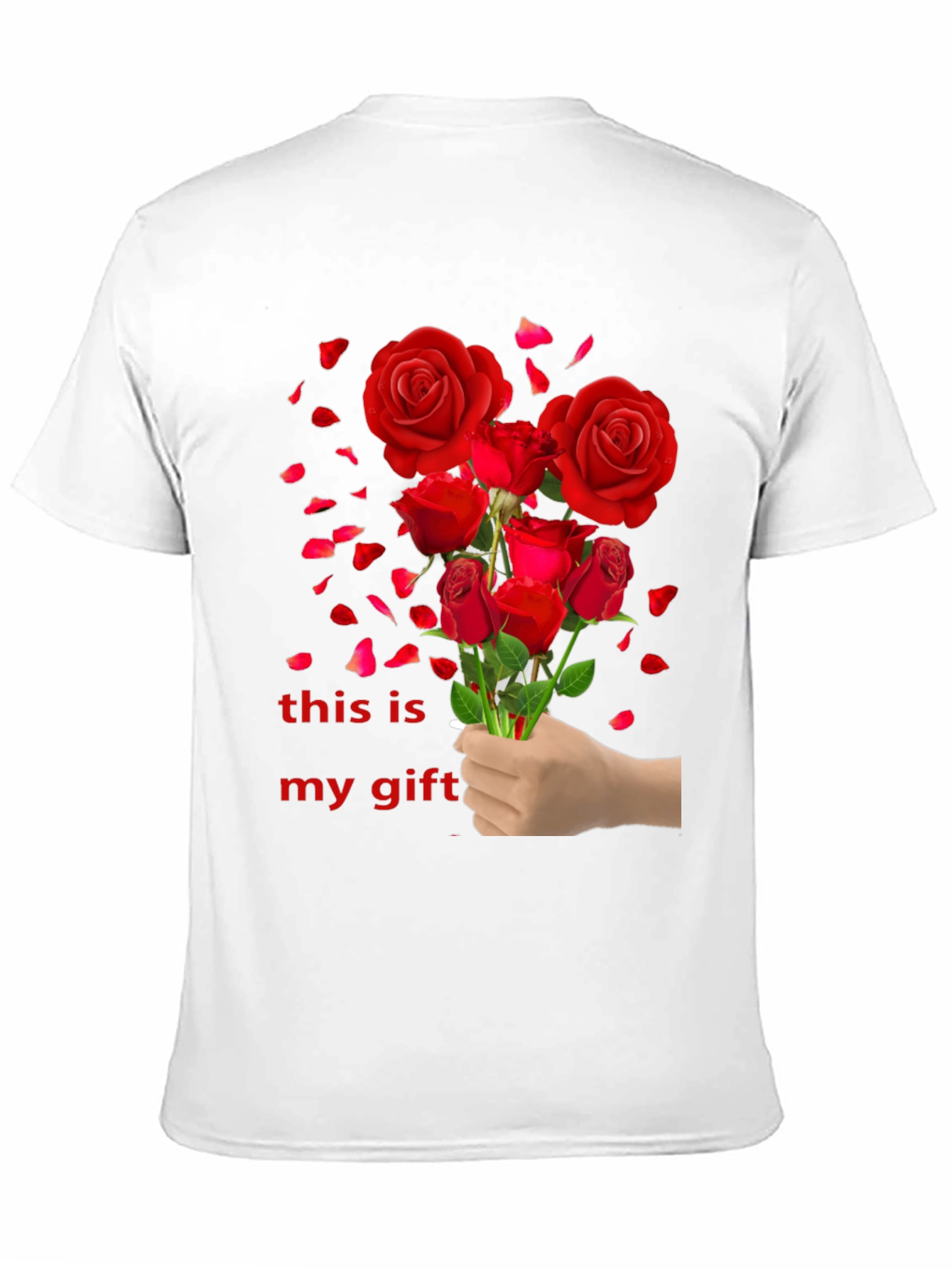 Black Red Roses Gift T-Shirt view 11