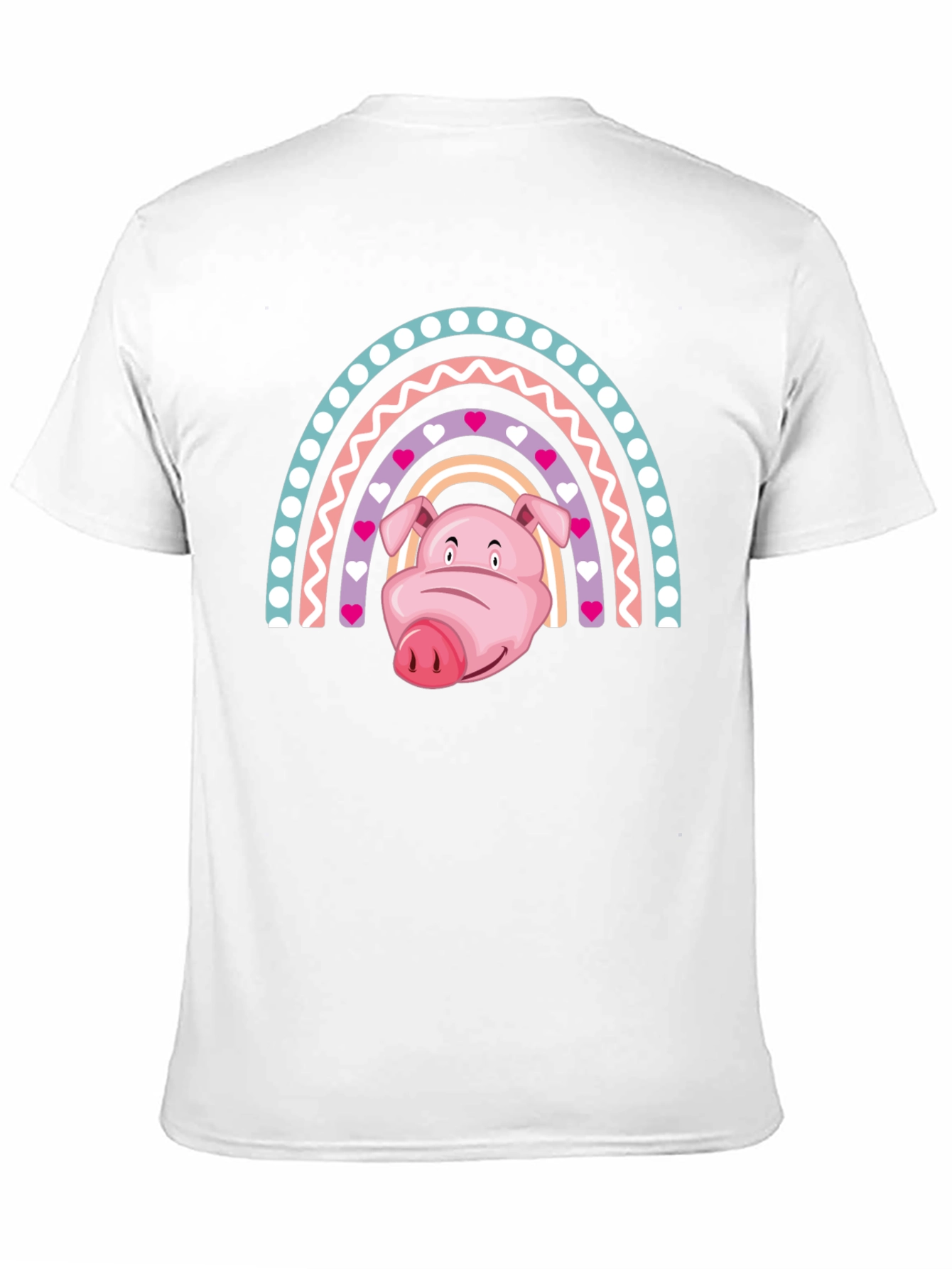 Black Rainbow Pig Graphic Tee view 11