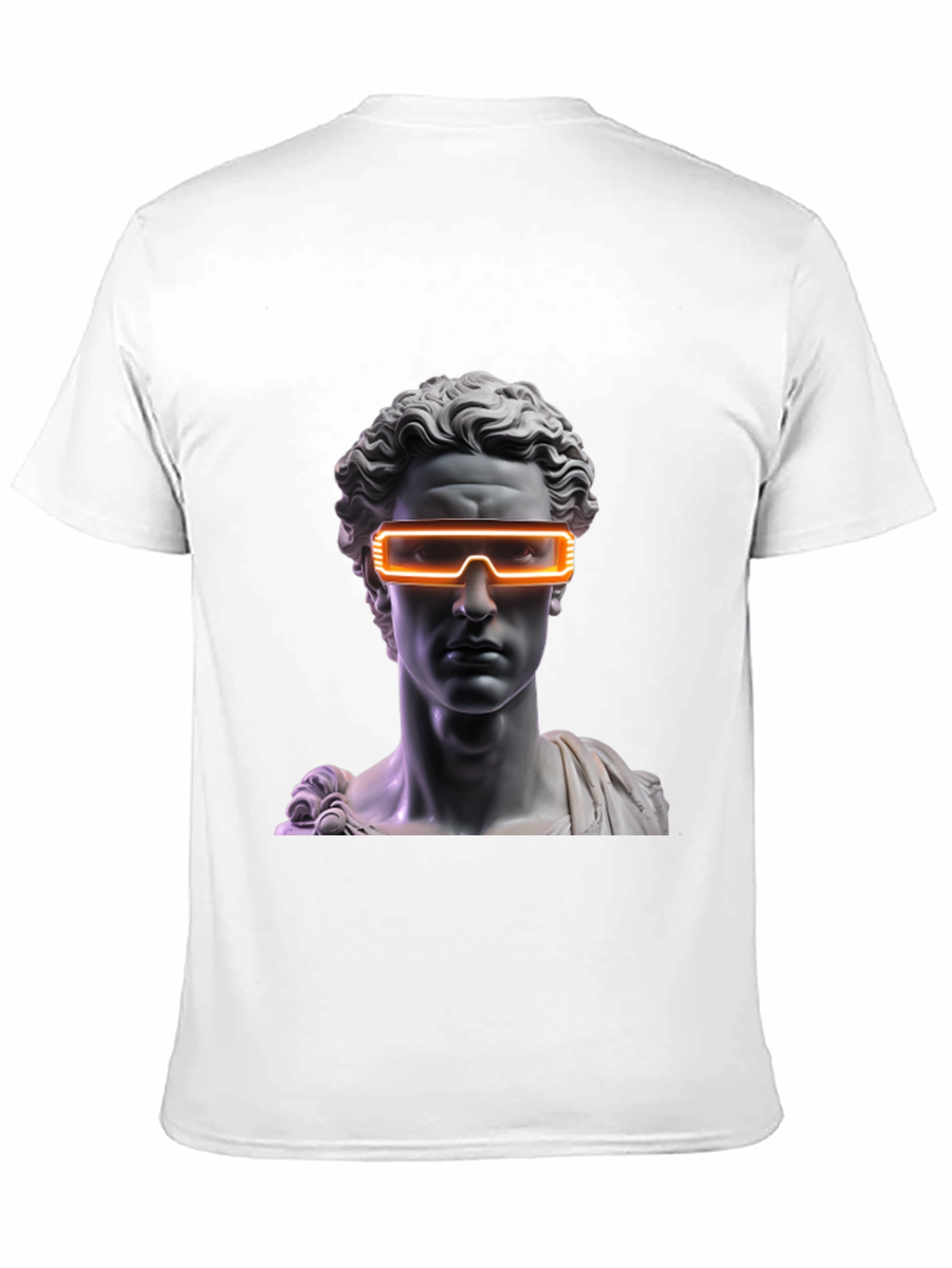 Black Neon Statue Graphic Tee - Modern Art T-Shirt view 11