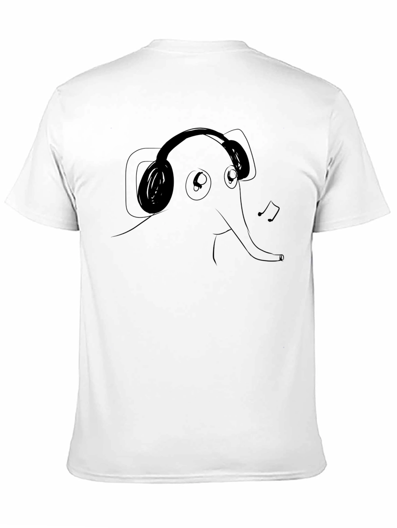 Black Elephant DJ T-Shirt - Soft Cotton Blend, Fun Graphic Tee view 11