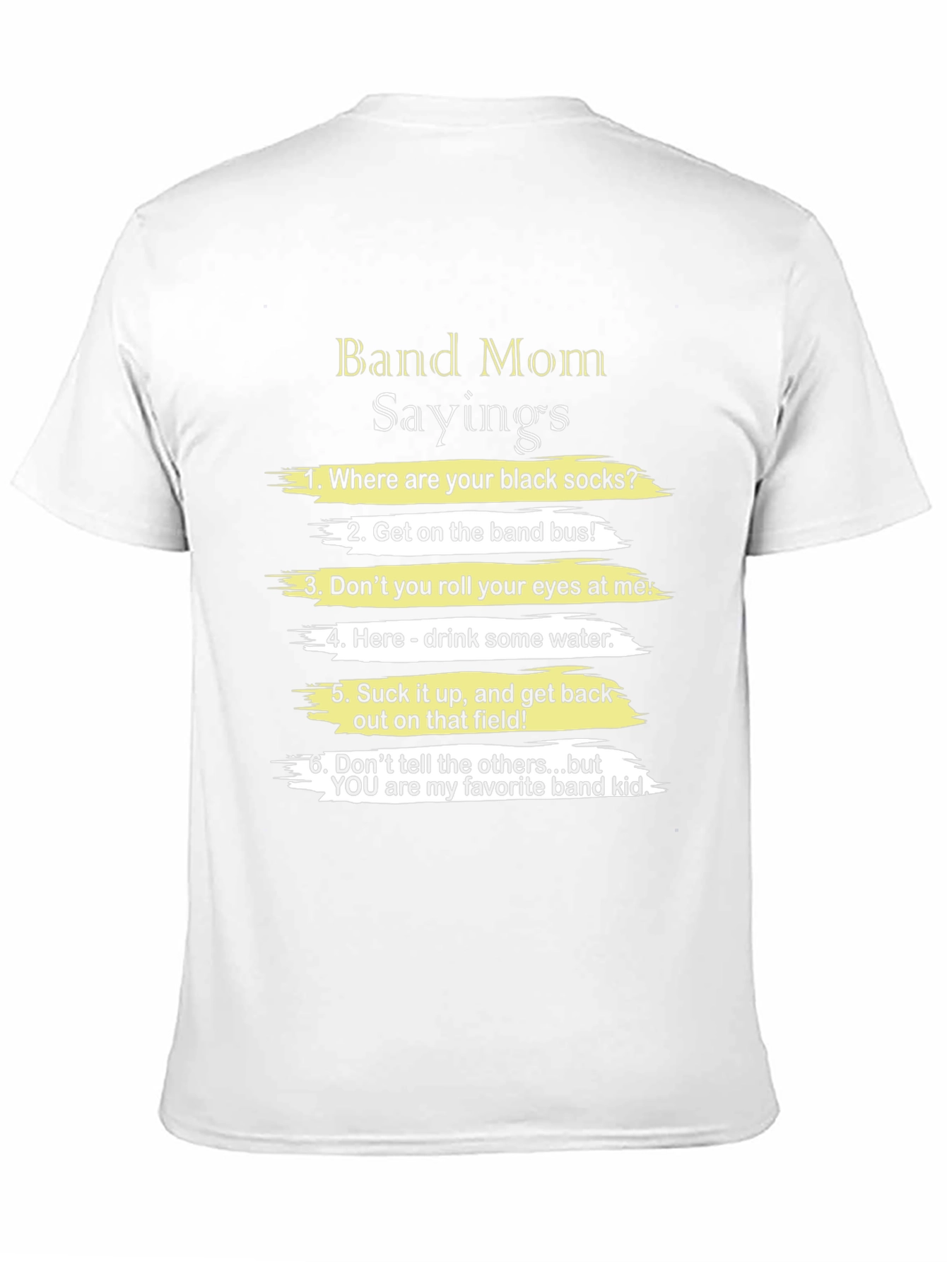Black Band Mom Sayings T-Shirt - Funny Band Parent Apparel view 11