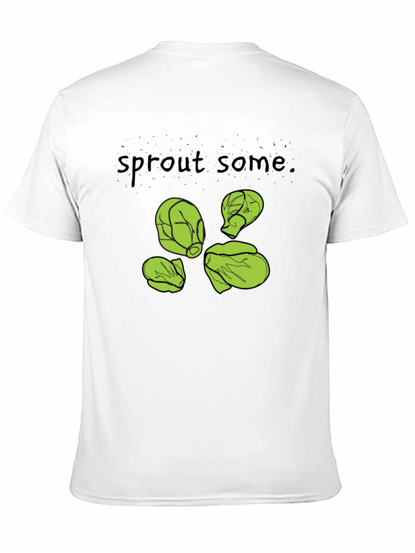 Black Sprout Some T-Shirt -  Black, Cotton, Humorous Design view 11
