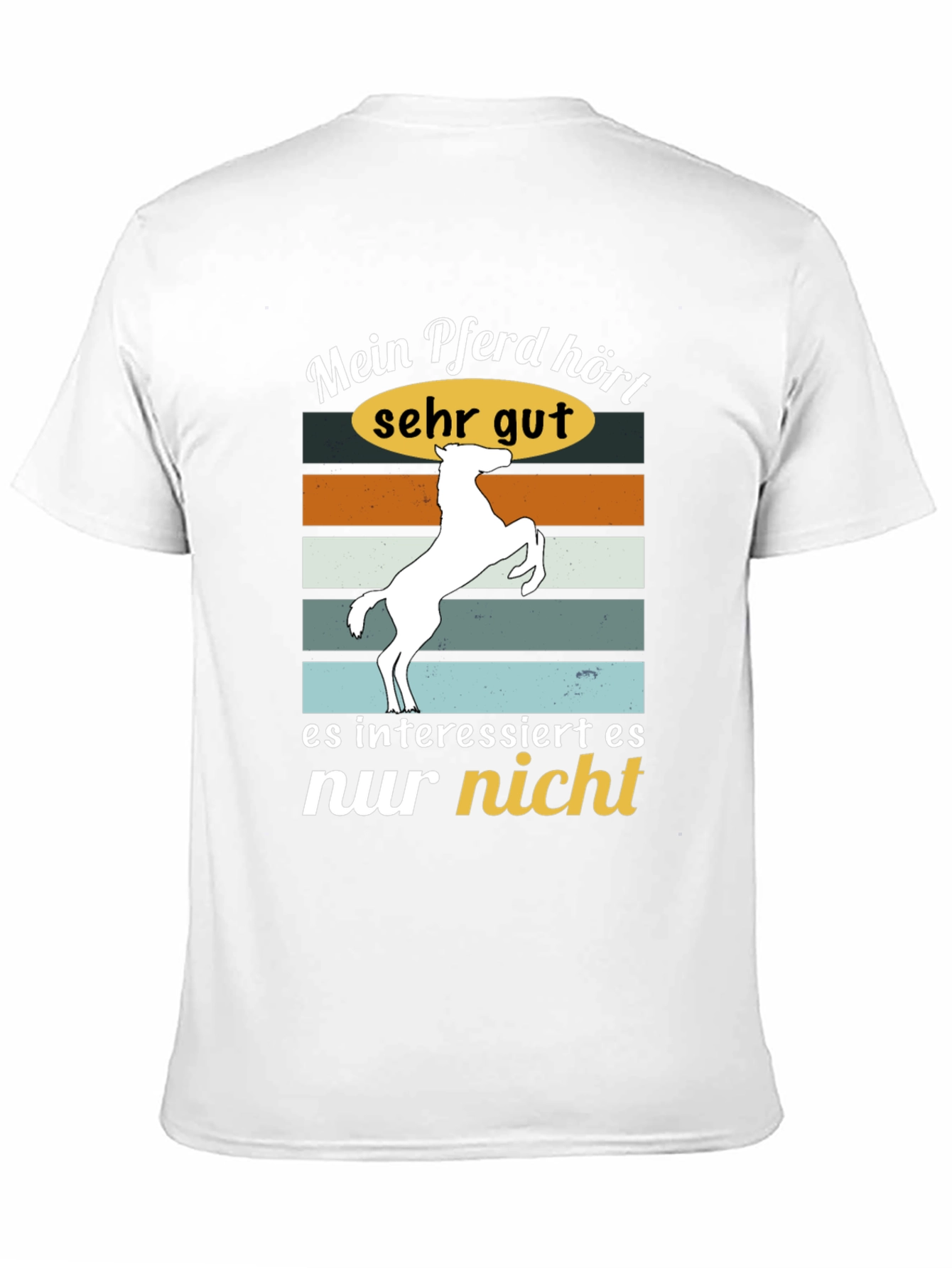 Black Funny Horse T-Shirt - Mein Pferd hört sehr gut view 11