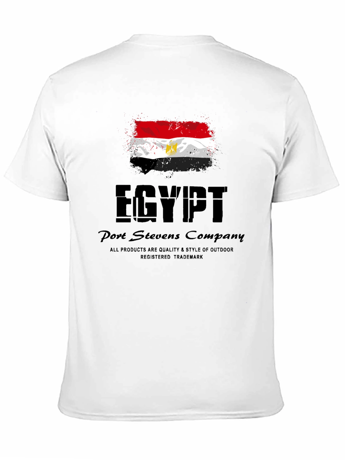 Black Egypt Flag Graphic Black T-Shirt view 11