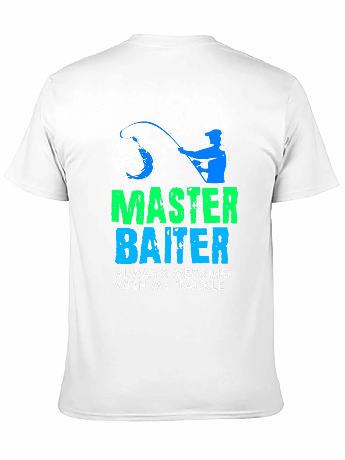 Black Master Baiter Fishing T-Shirt - Funny Angler Design view 11