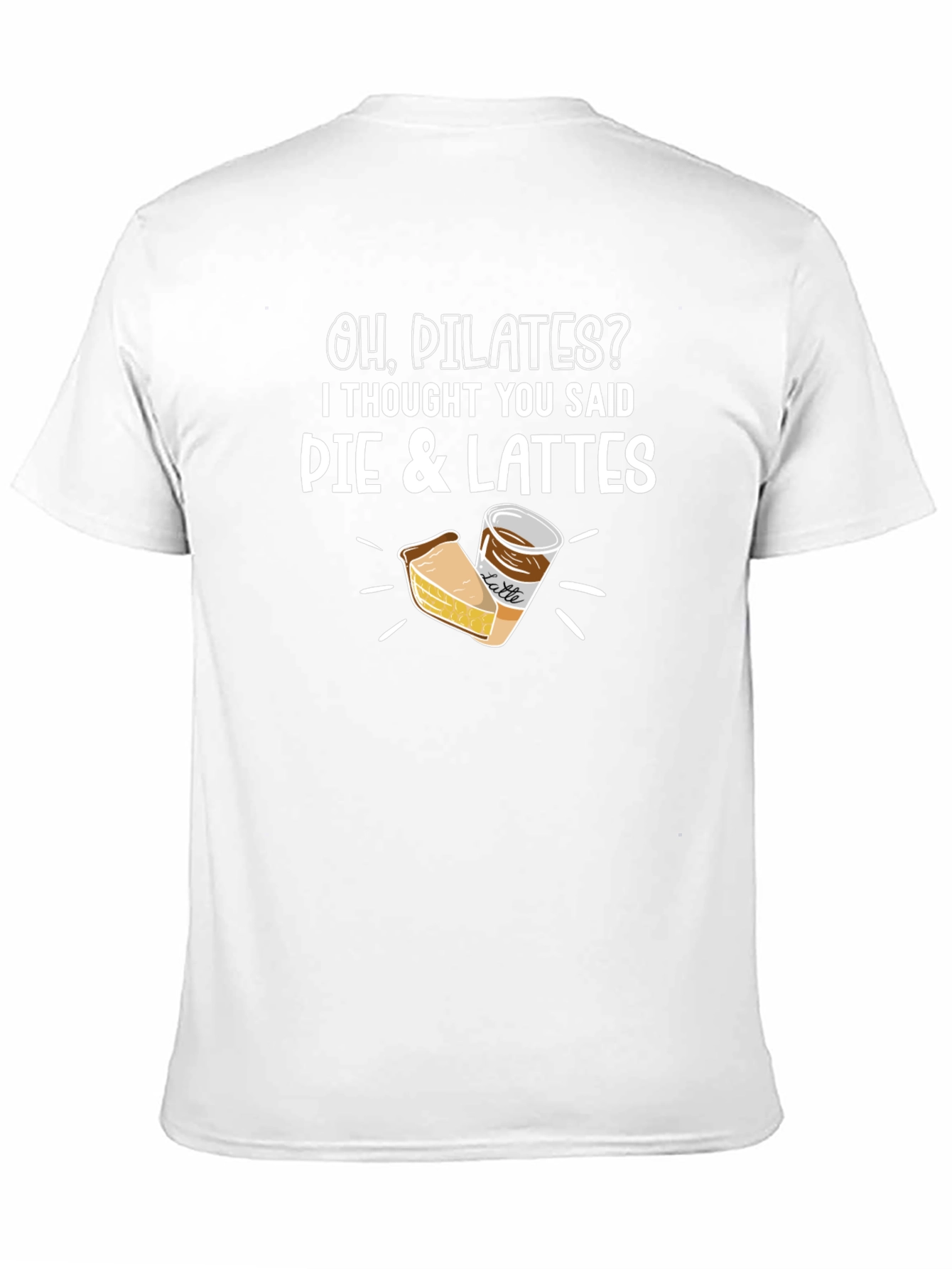 Black Pie & Lattes Graphic Tee - Funny Pilates Misunderstanding view 11