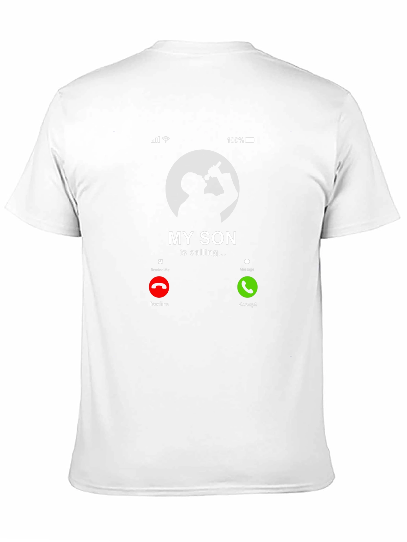 Black My Son is Calling T-Shirt - Funny Dad Tee view 11
