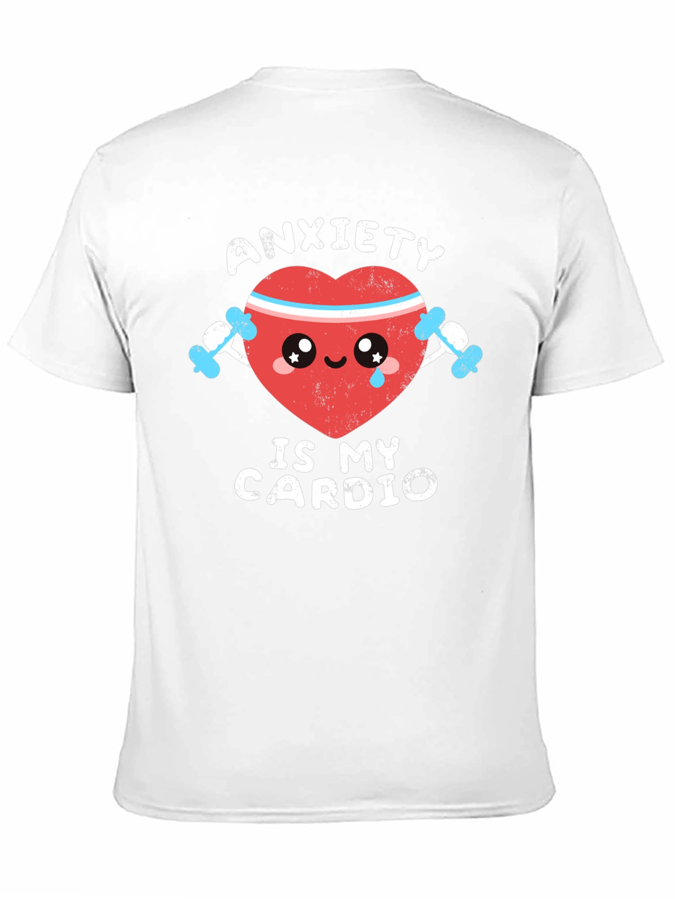 Black Anxiety Is My Cardio Funny Graphic Tee view 11