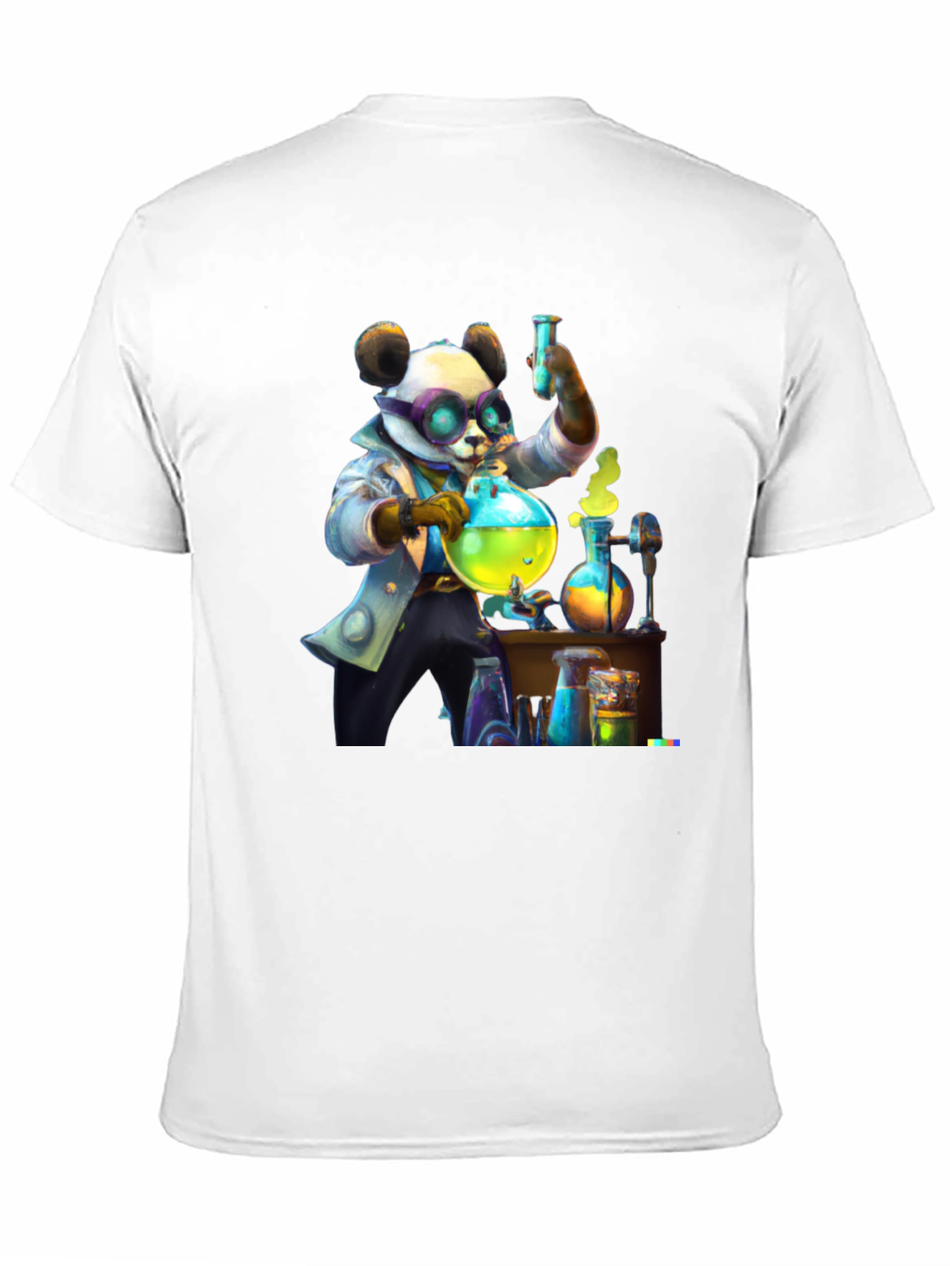 Black Mad Scientist Panda T-Shirt view 11