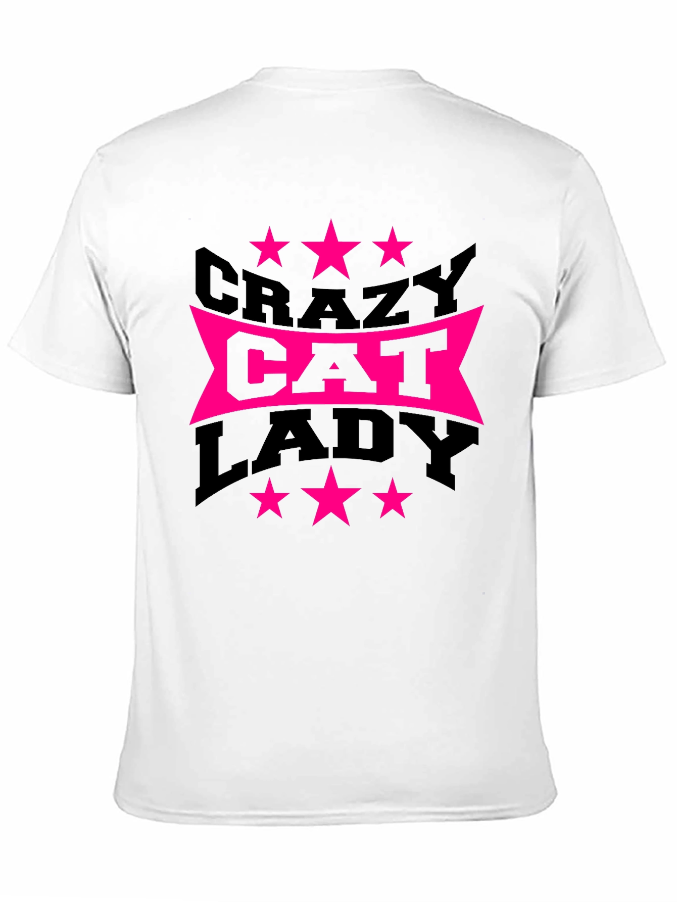 Black Crazy Cat Lady T-Shirt - Novelty Graphic Tee view 11