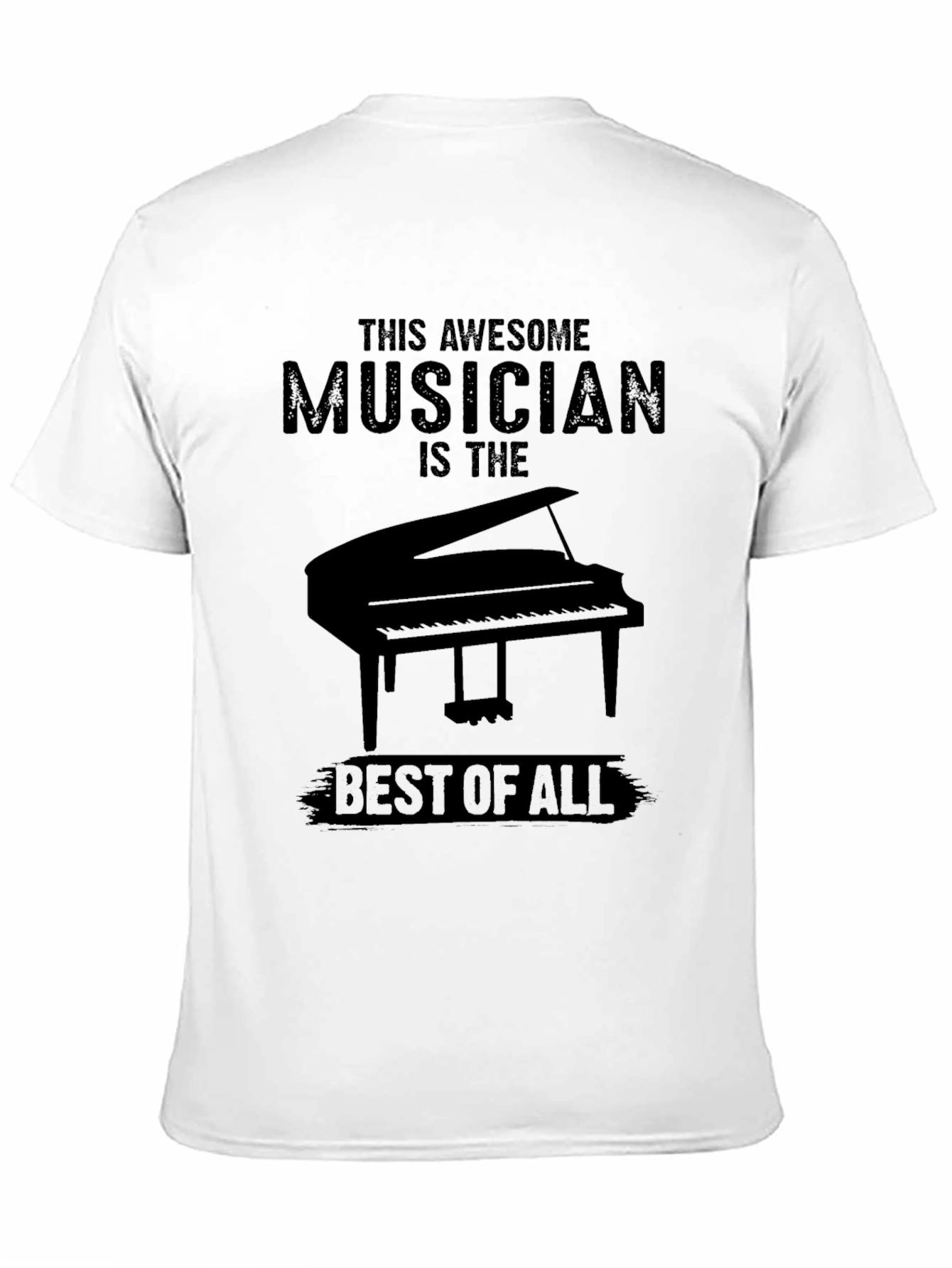 Black Awesome Musician Piano T-Shirt view 11