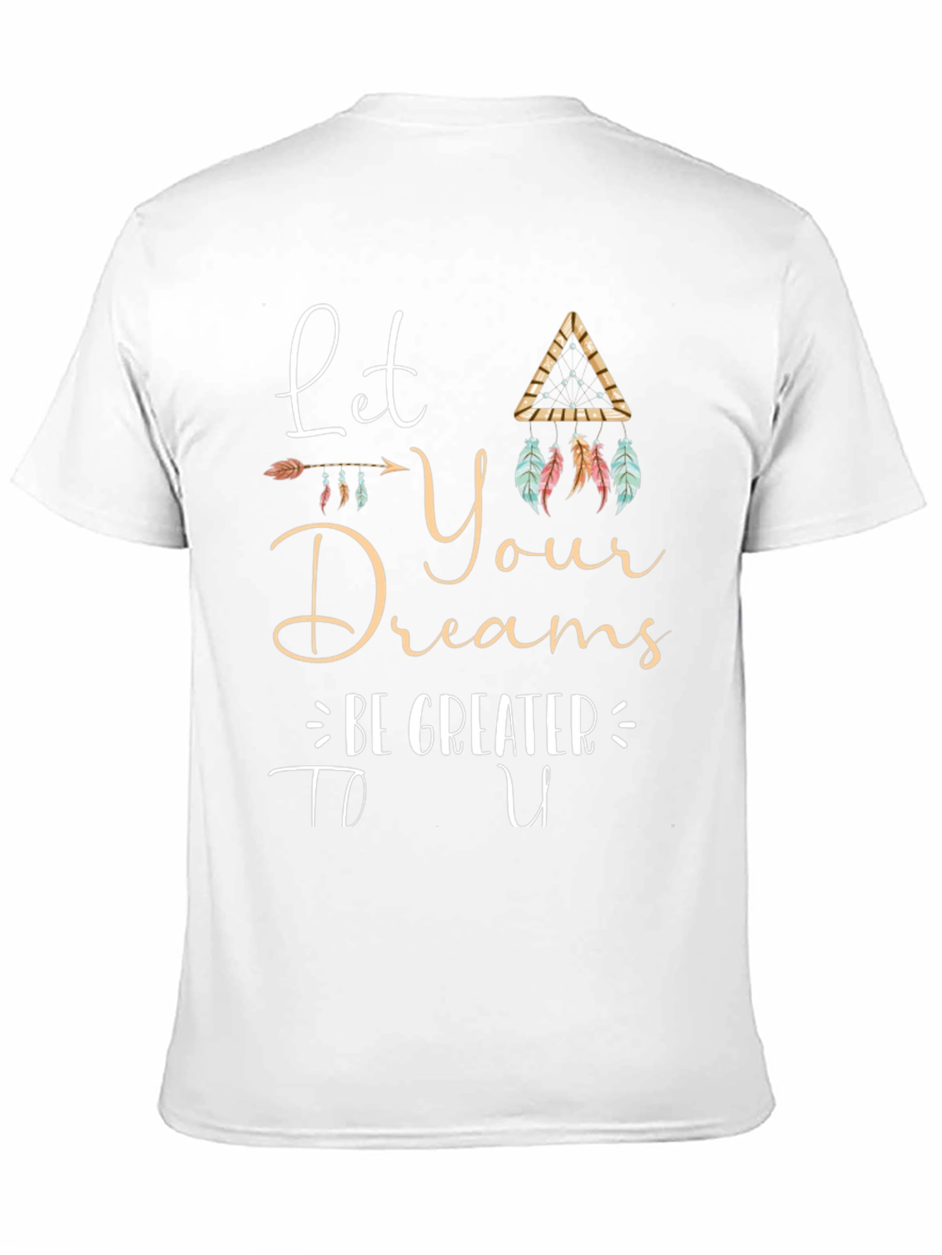 Black Inspirational Graphic Tee - Let Your Dreams Be Greater view 11