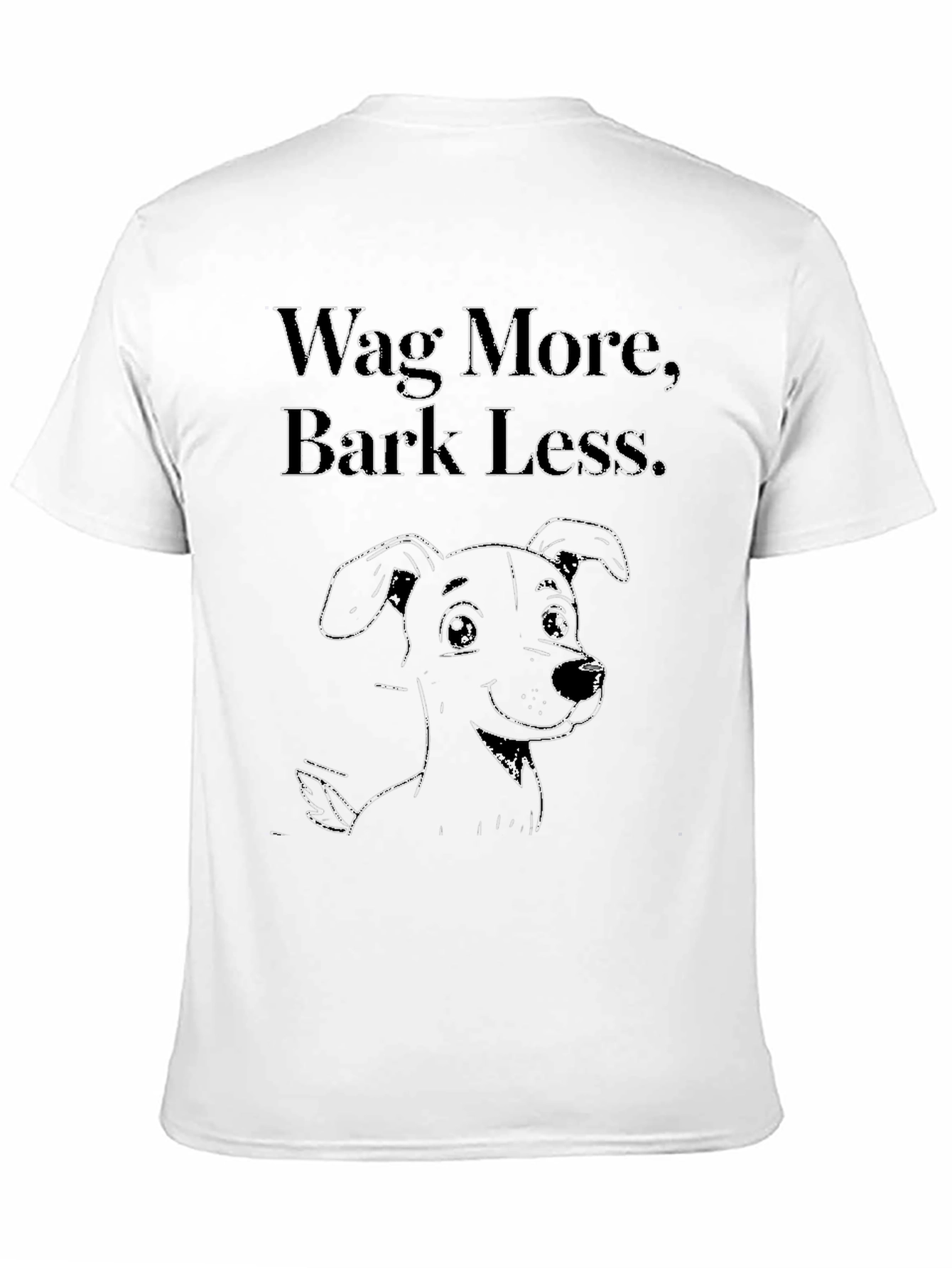 Black Wag More, Bark Less Dog Graphic Tee view 11