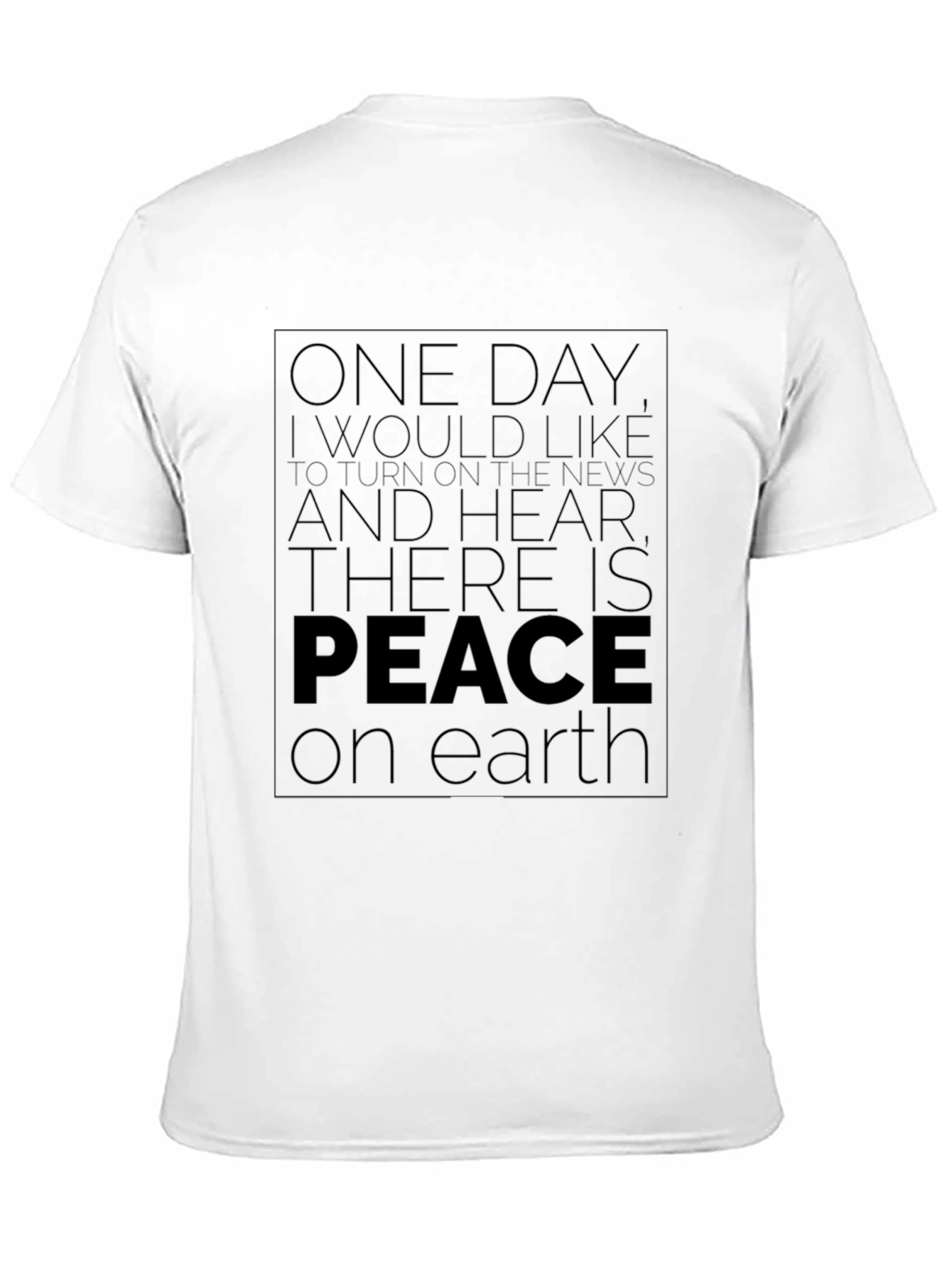 Black Peace on Earth Graphic Tee - Unisex Black T-Shirt view 11