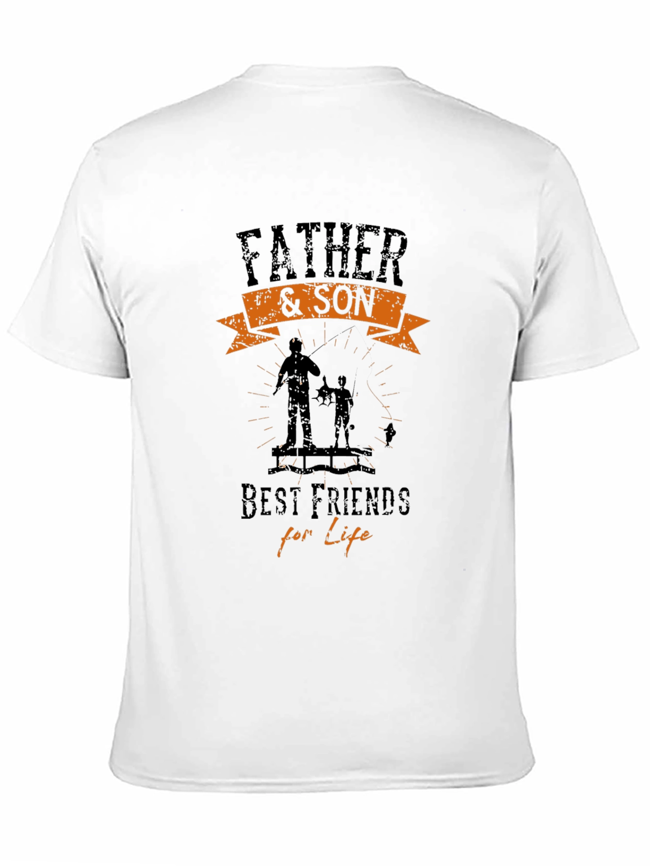 Black Father & Son Fishing T-Shirt - Best Friends for Life view 11