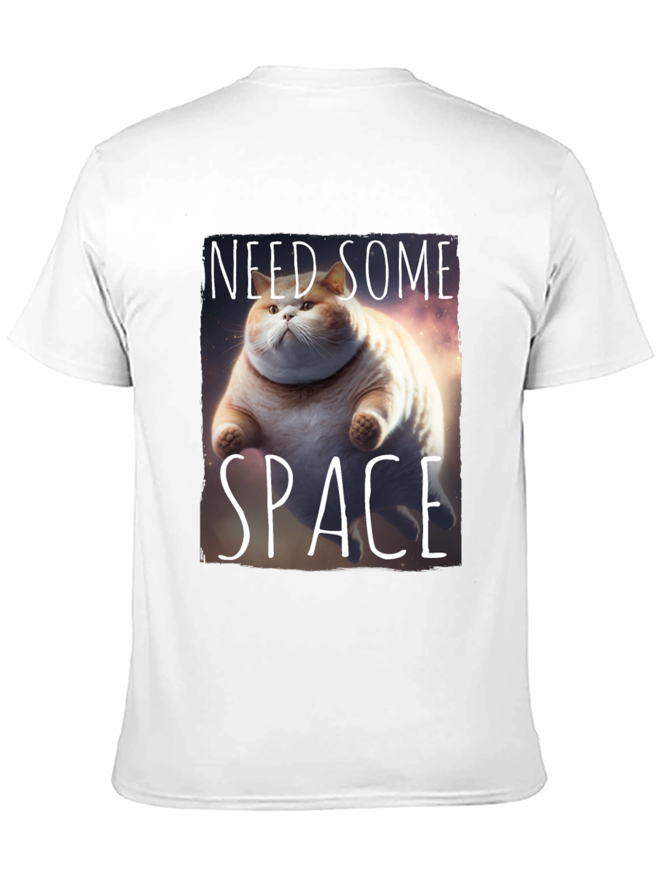 Black Need Some Space Cat T-Shirt view 11