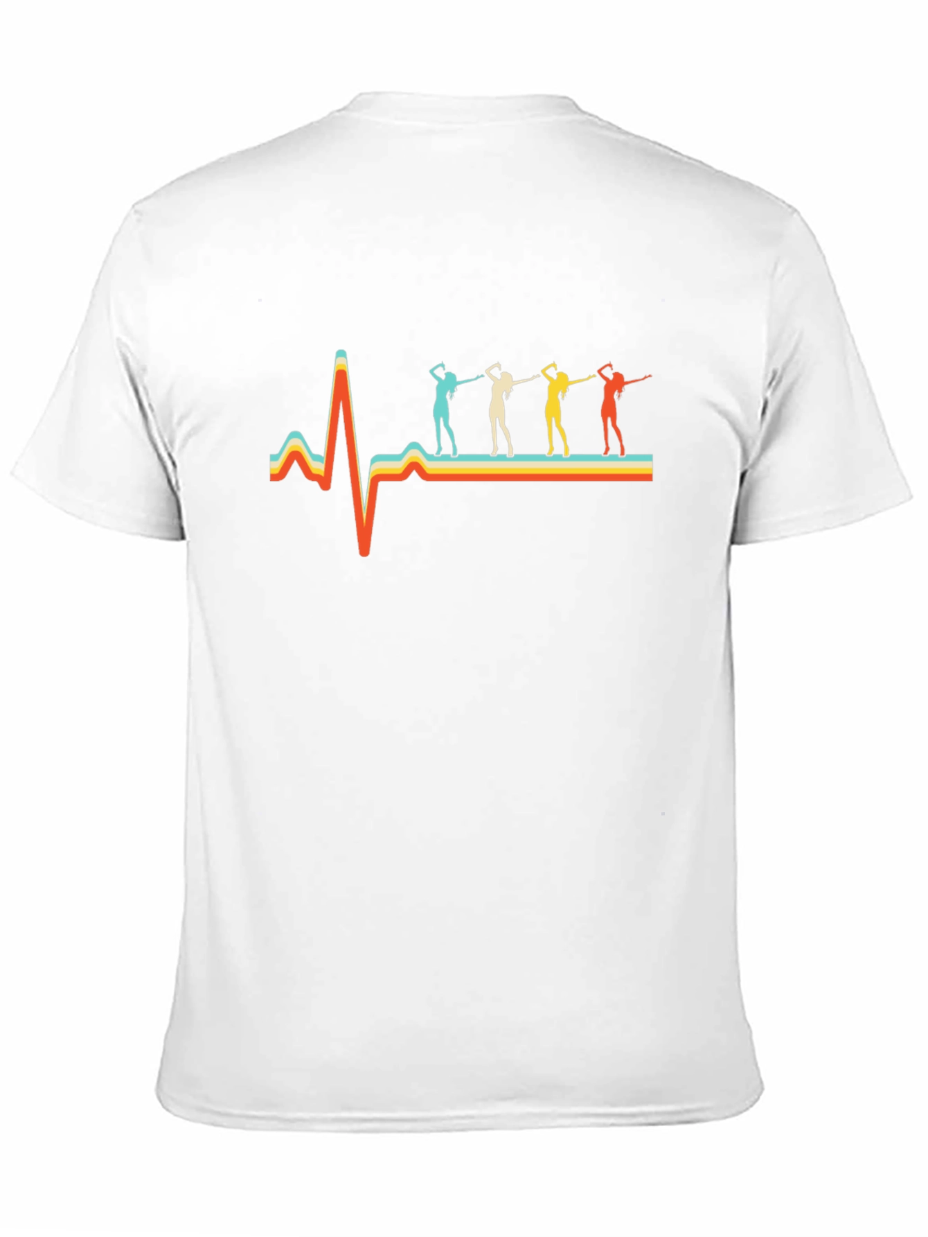 Black Retro Dance Heartbeat T-Shirt view 11