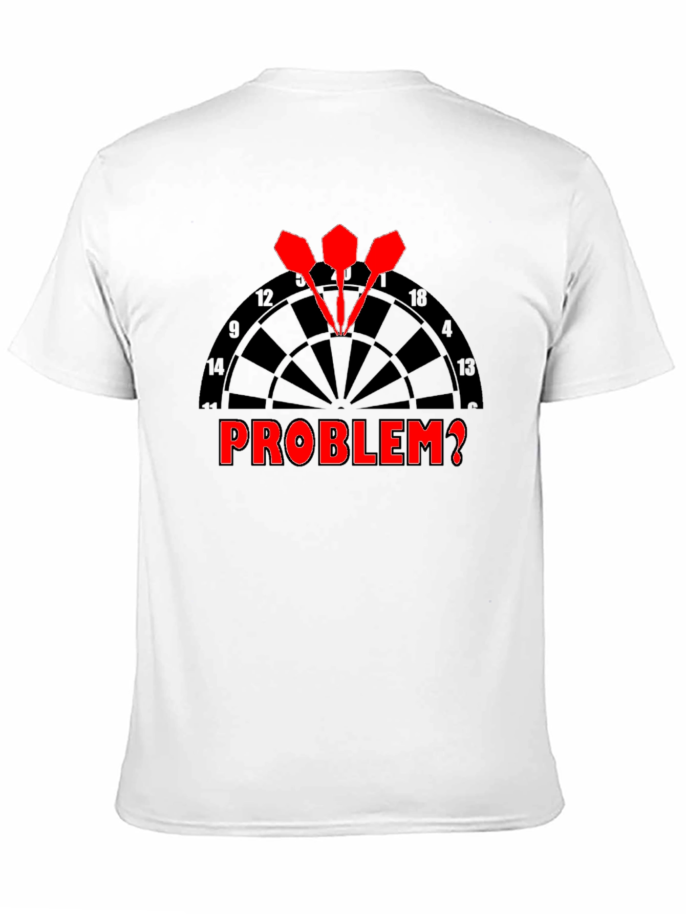 Black Darts 'Problem?' Graphic T-Shirt view 11