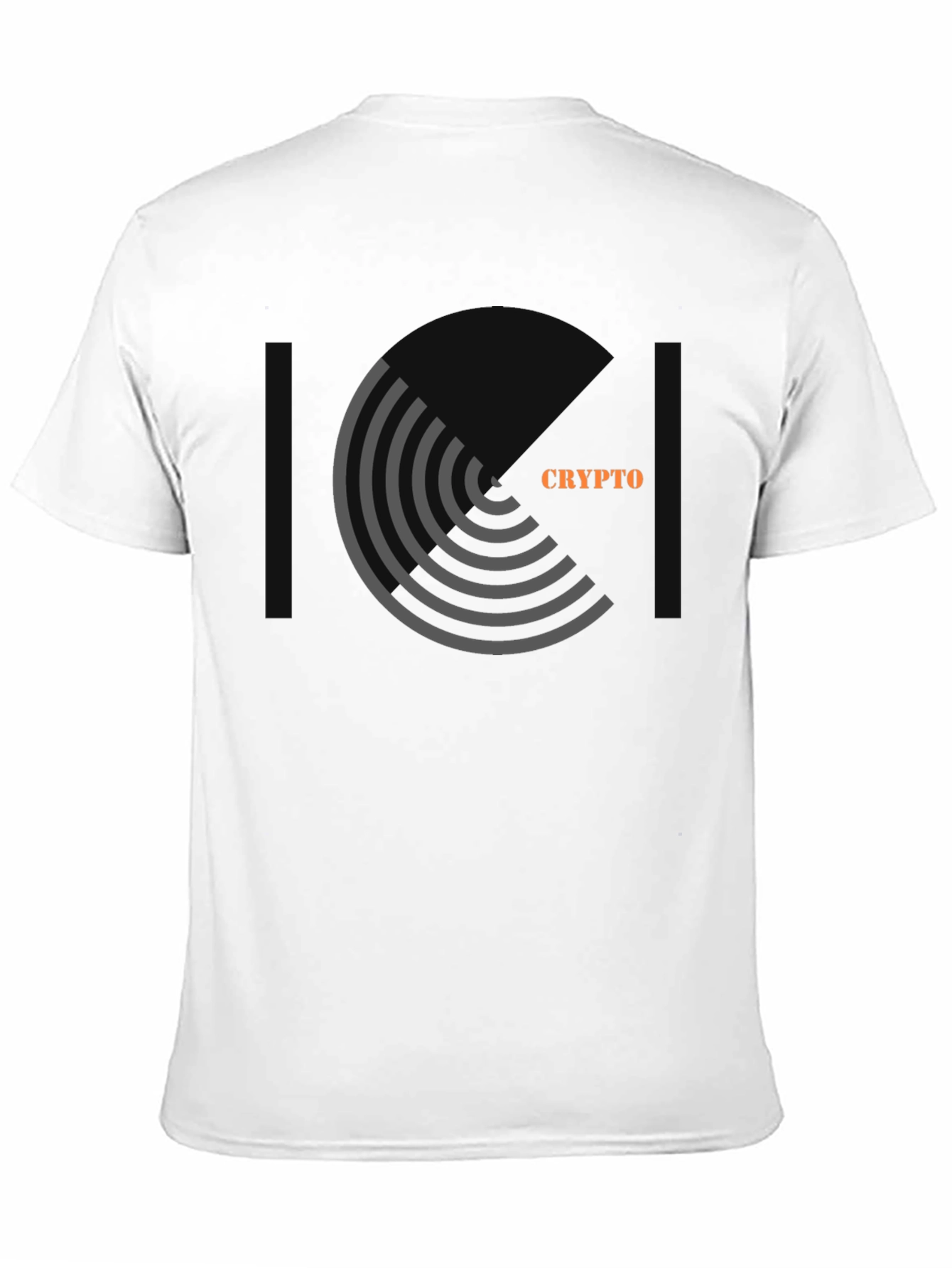 Black Crypto Graphic Tee - Modern Circular Design view 11