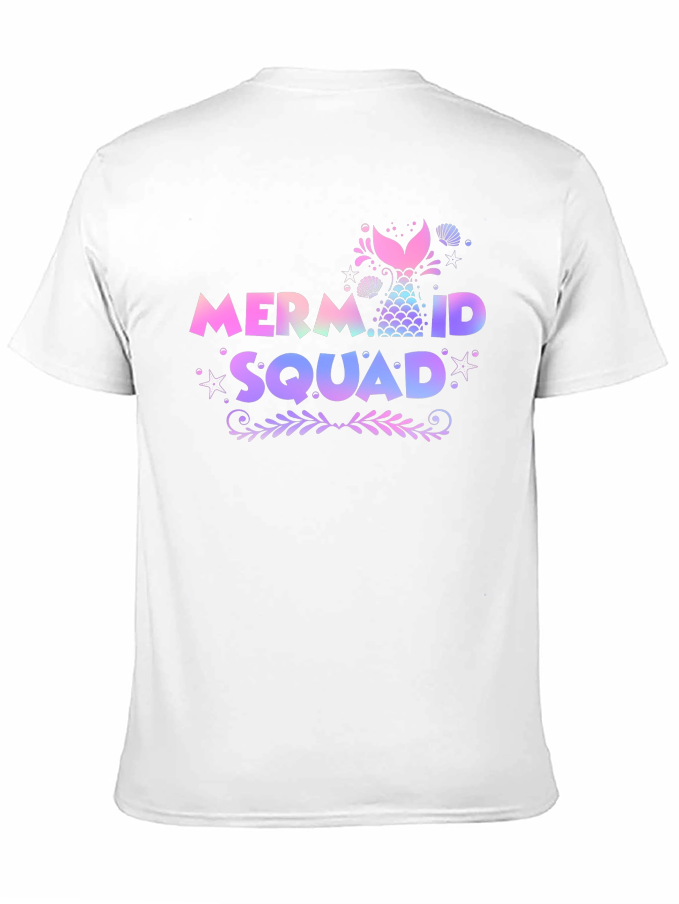 Black Mermaid Squad Tee - Black Cotton Crew Neck view 11