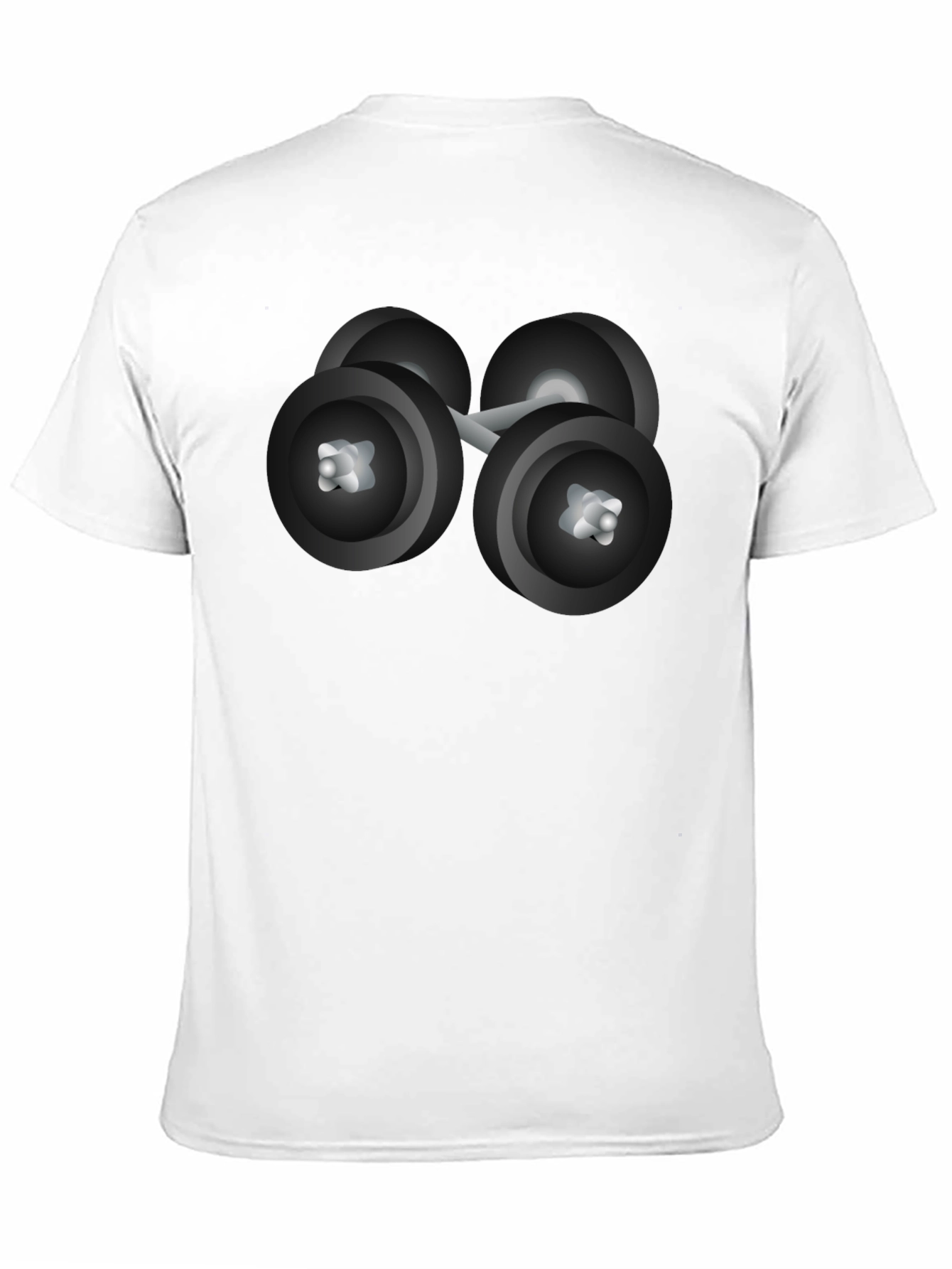 Black Dumbbell Graphic Tee - Fitness Lover's Black T-Shirt view 11