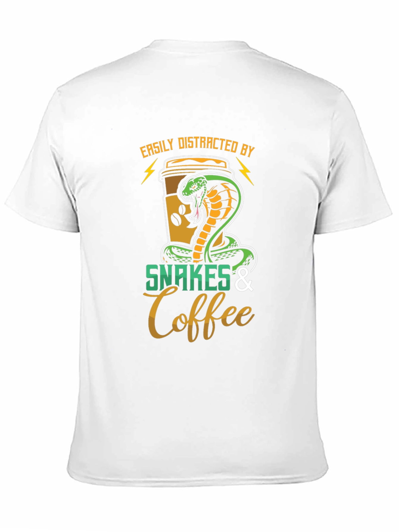 Black Snakes & Coffee T-Shirt: Easily Distracted Tee view 11