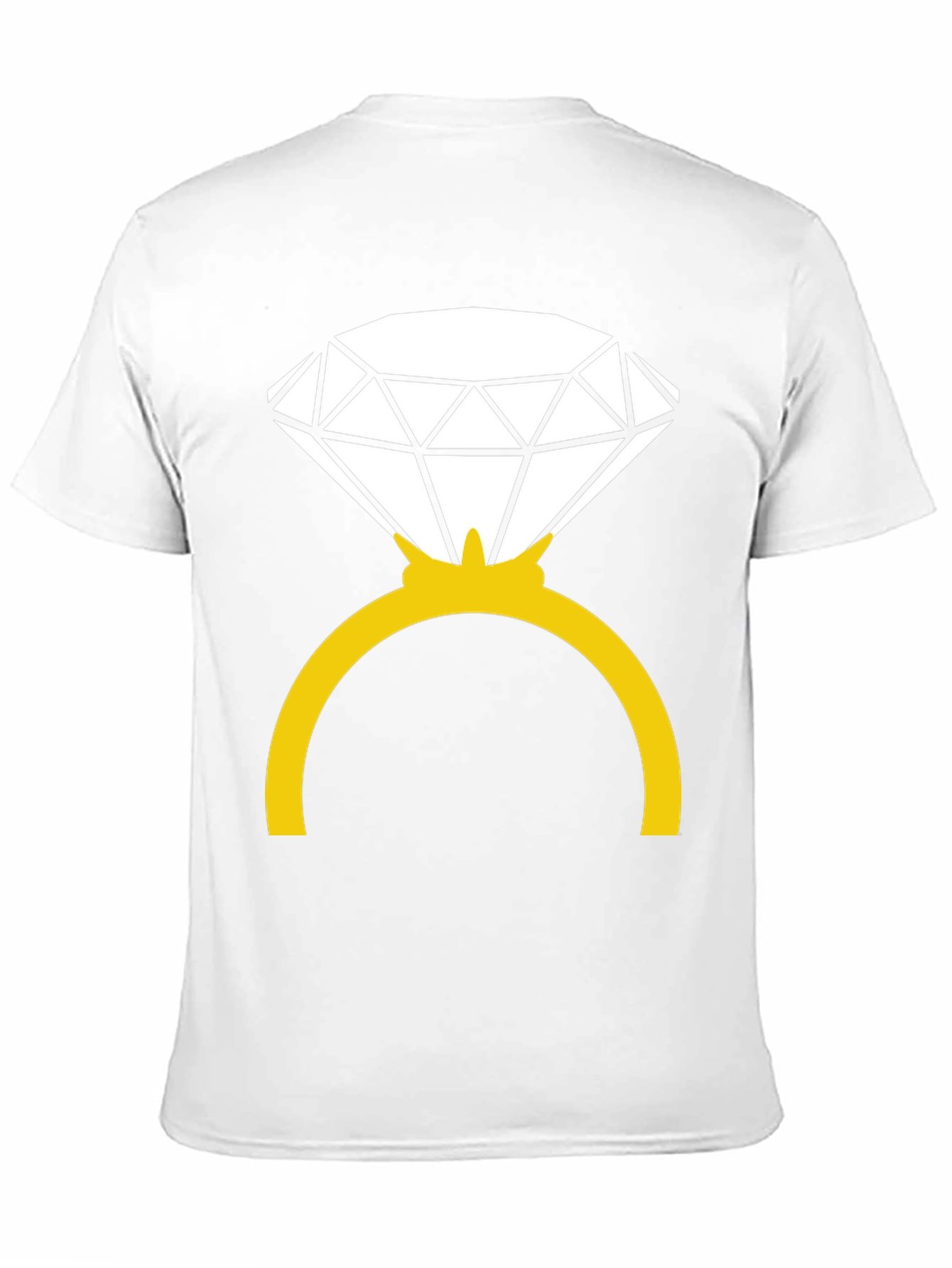 Black Diamond Ring Graphic Tee - Black Cotton Blend view 11