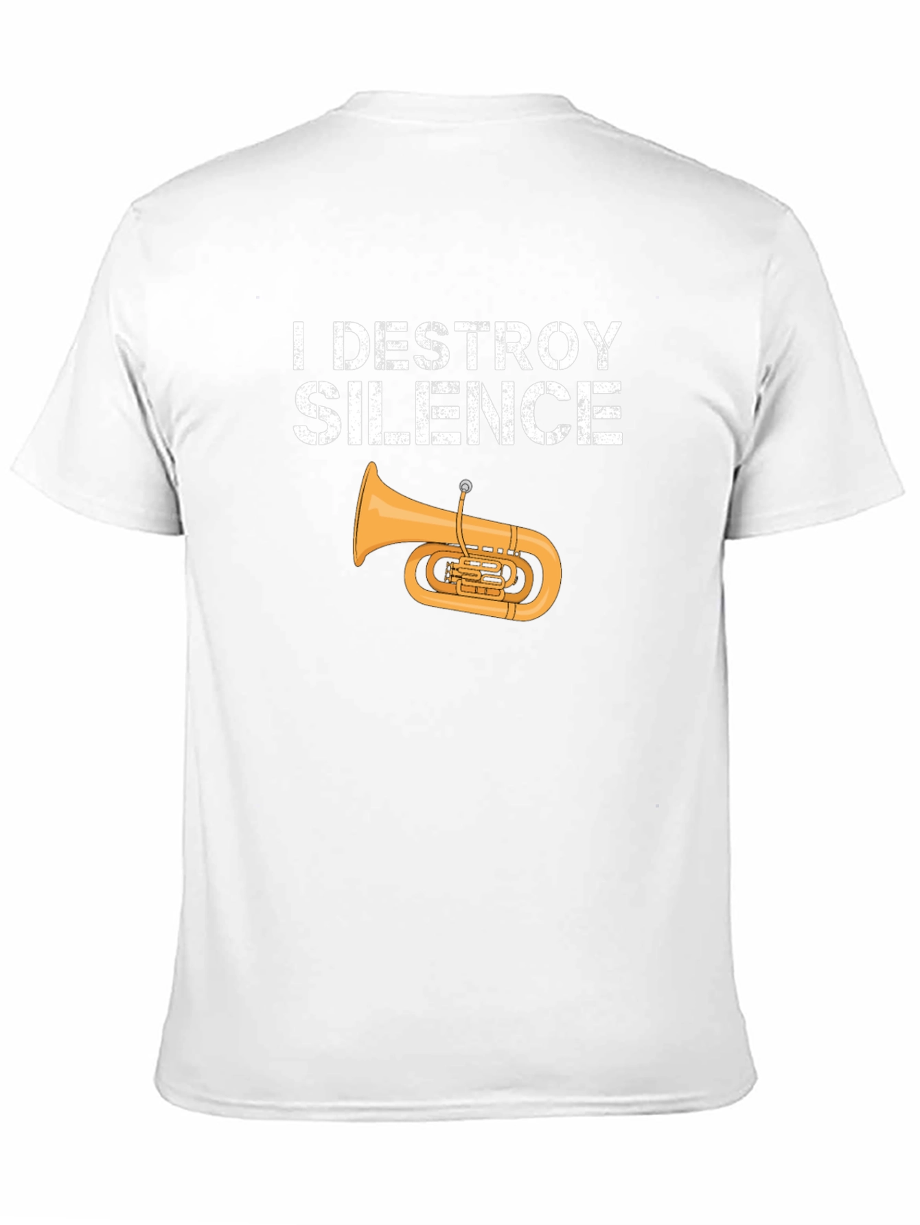 Black I Destroy Silence Tuba T-Shirt view 11